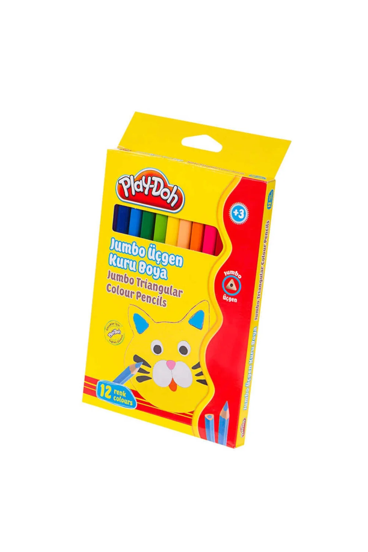 مداد رنگی PLAYDOH DRY PAINT TRIANGLE 12 رنگ Hasbro