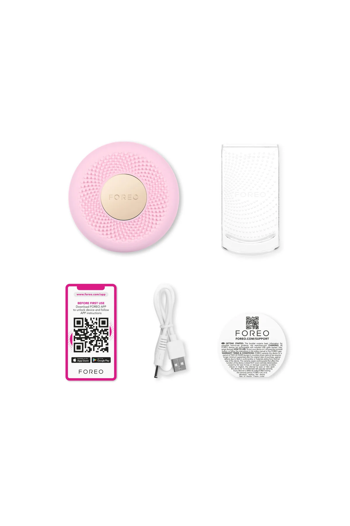 دستگاه شستشوی صورت صورتی واتر جت Ufo ™ 3 Mini Power Mask و درمانی سبک  Foreo