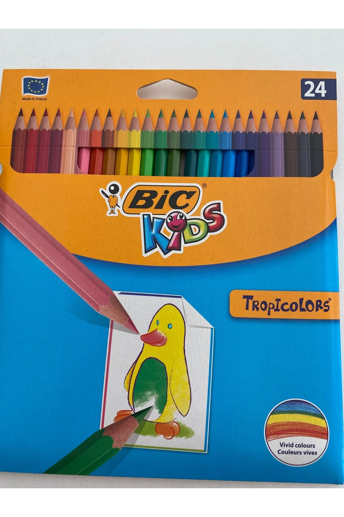 مداد رنگی زرد 24 رنگ خشک و دست HAND 12 LI بیک Bic