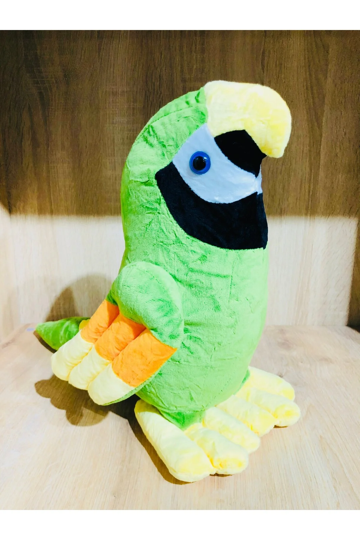اسباب بازی های پشمی SITTING CUTE PARROT غول پیکر مخمل دار 37 سانتی متر Shem