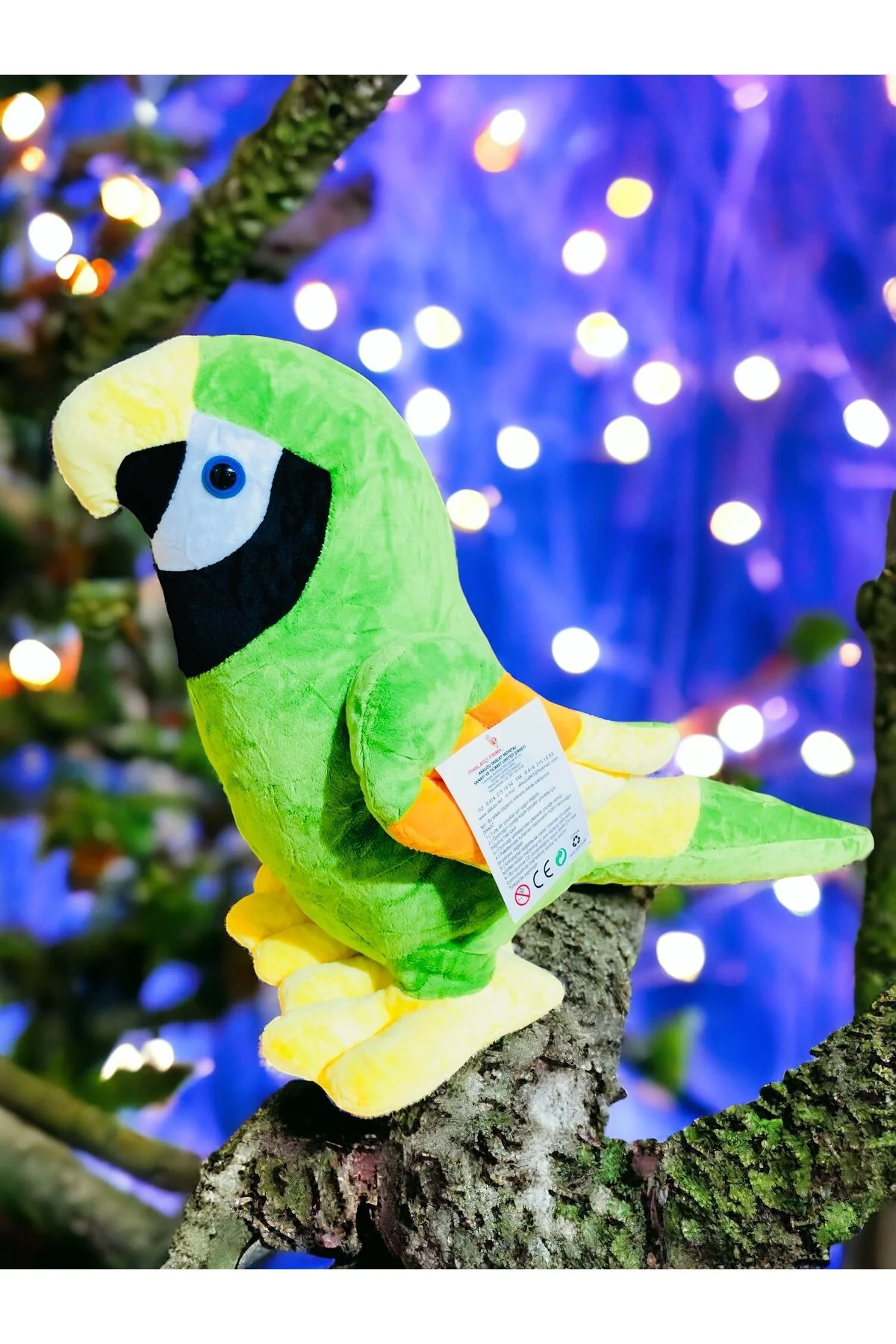 اسباب بازی های پشمی SITTING CUTE PARROT غول پیکر مخمل دار 37 سانتی متر Shem