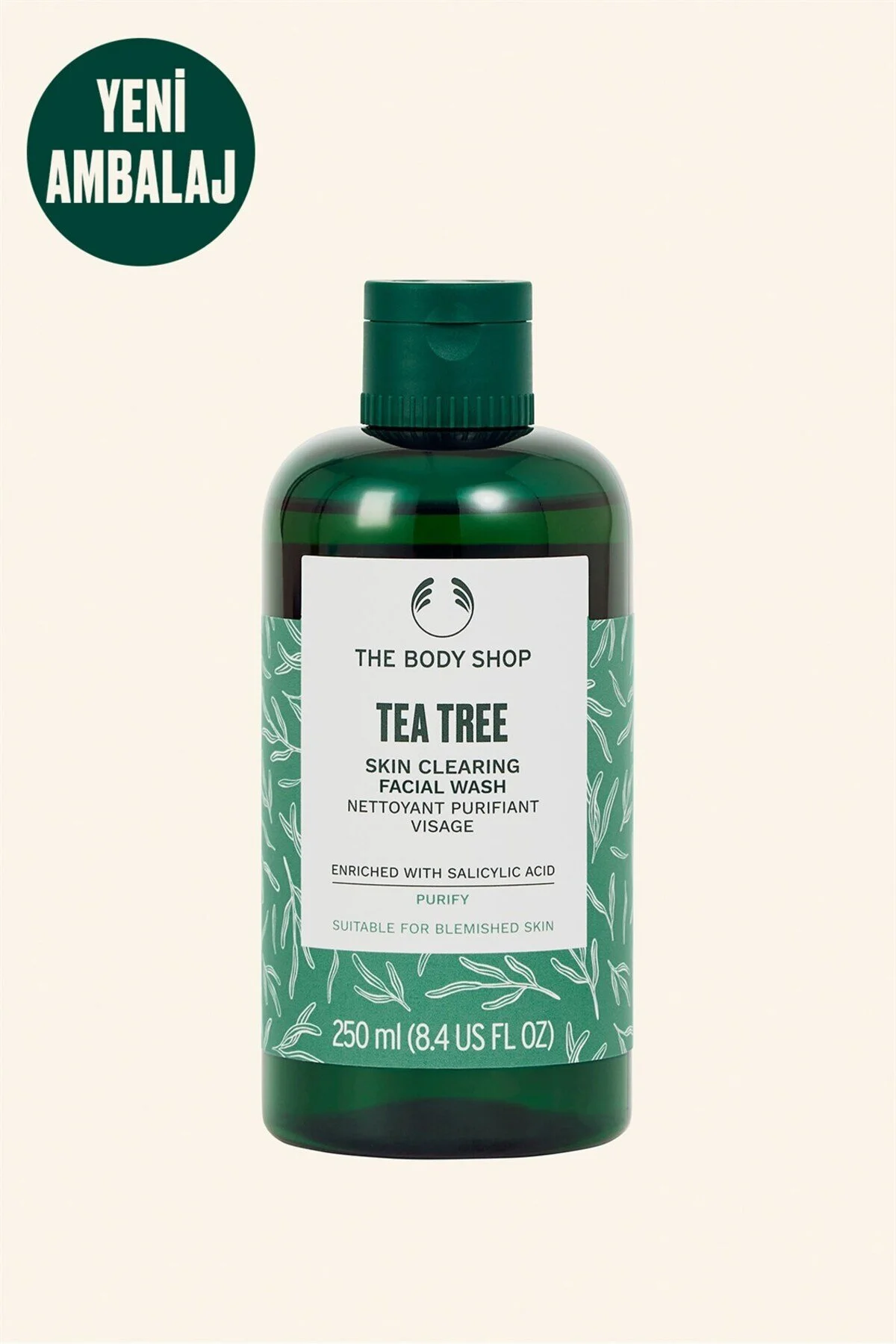 پاک کننده صورت ژل شستشوی درخت چای 250 میل اورجینال THE BODY SHOP