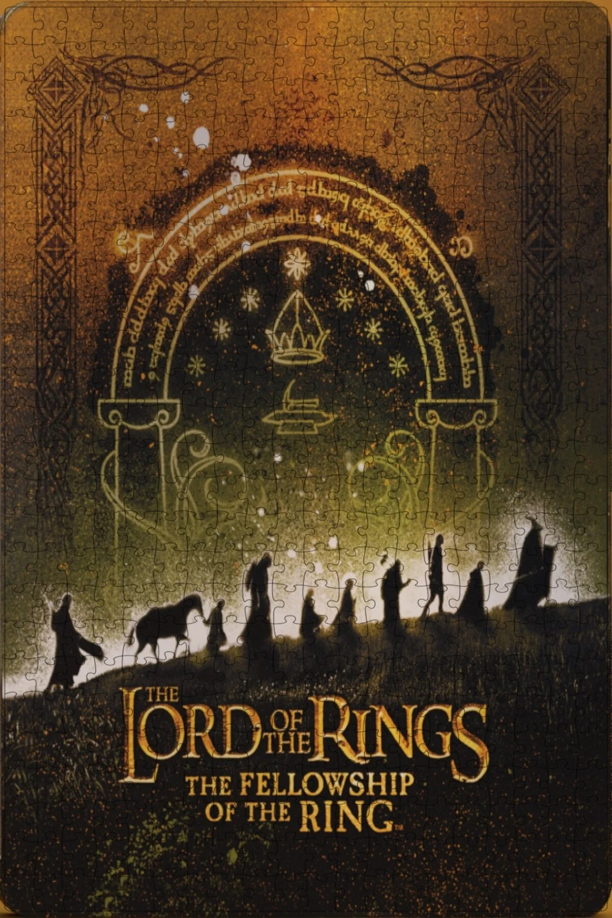 پازل THE LORD OF RINGS: FELLOWSHIP RING 2001 پوستر 500 تکه اره منبت کاری مویی نسخه 4 Jeronkarji
