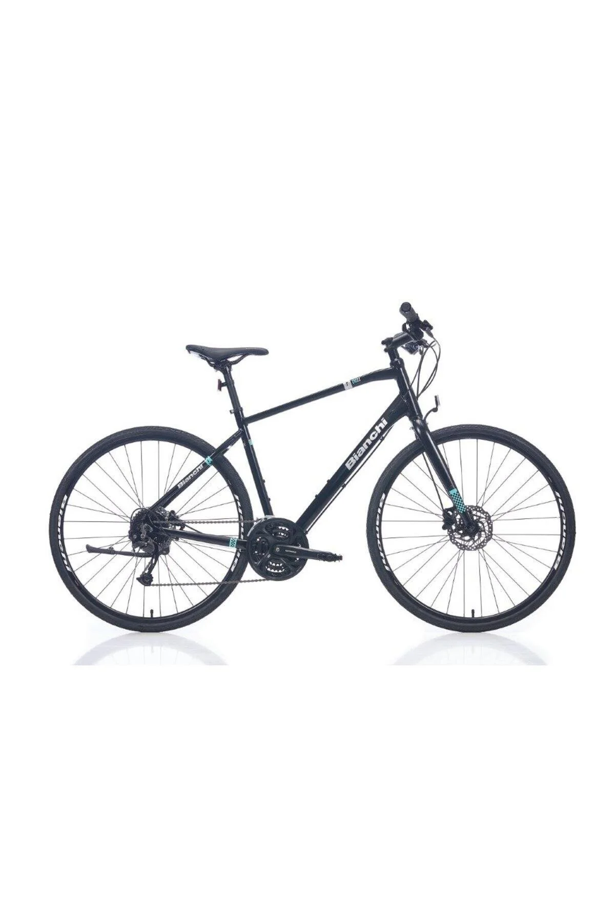 دوچرخه مشکی مردانه و زنانه ترمز هیدرولیک 27 GEAR CITY BIKE GRI 50 سانتی متر بیانکی Bianchi