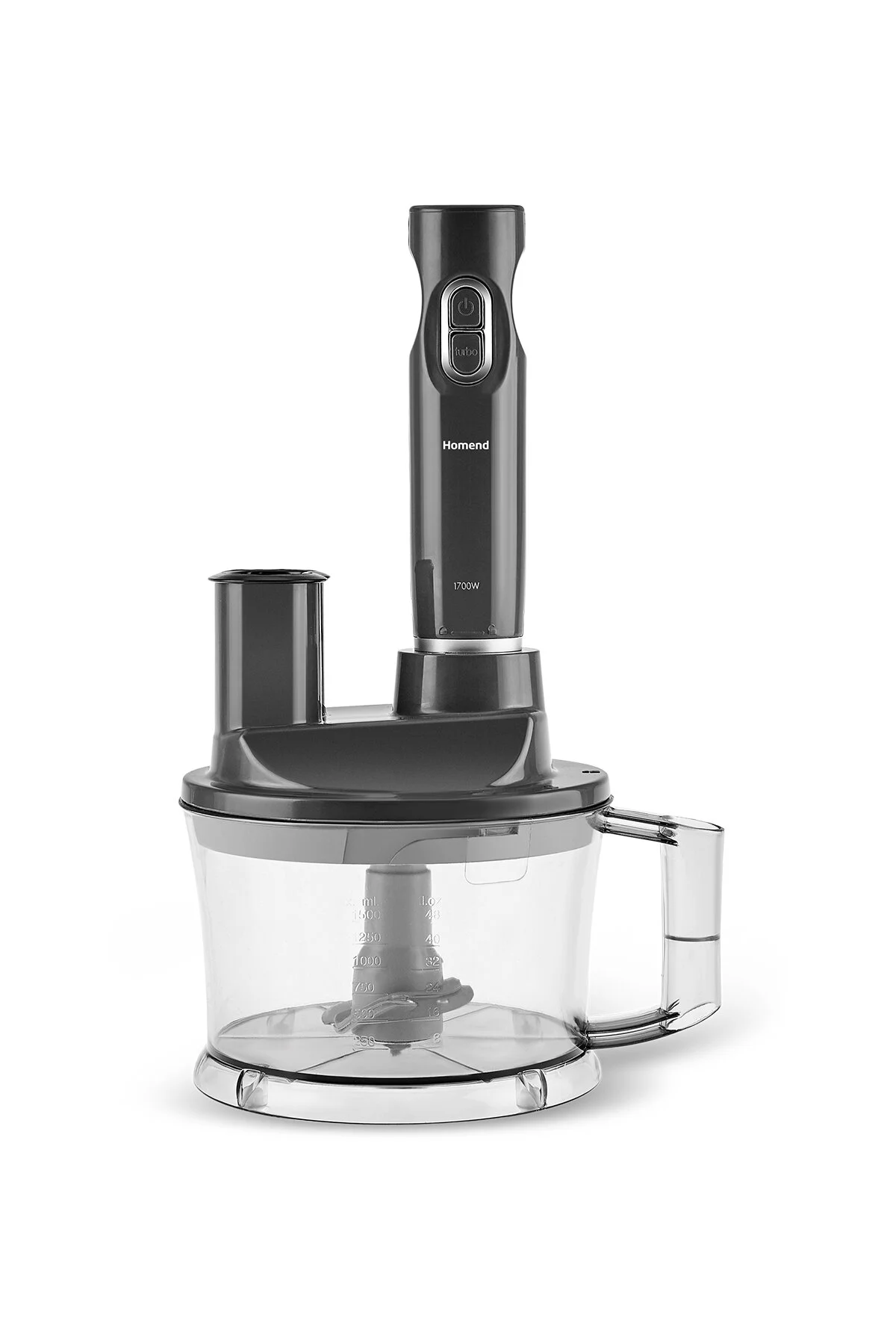 ست مخلوط کن خاکستری Functionall 2843H 5 عملکرد حلقه آشپزخانه آنتراسیت 1700 W  HOMEND
