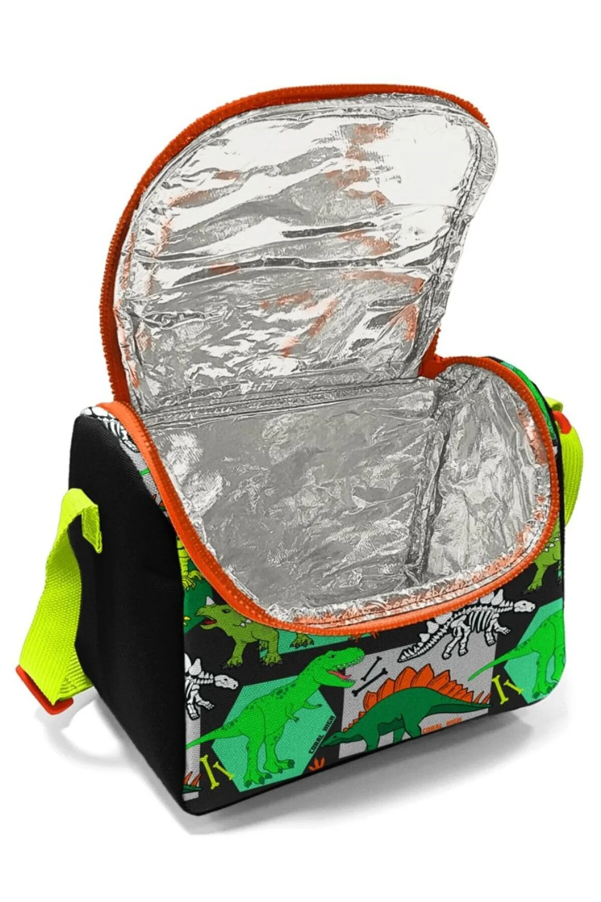 کیف مدرسه کیسه و جعبه نهار دبستان پسرانه دایناسور سبز Coral High