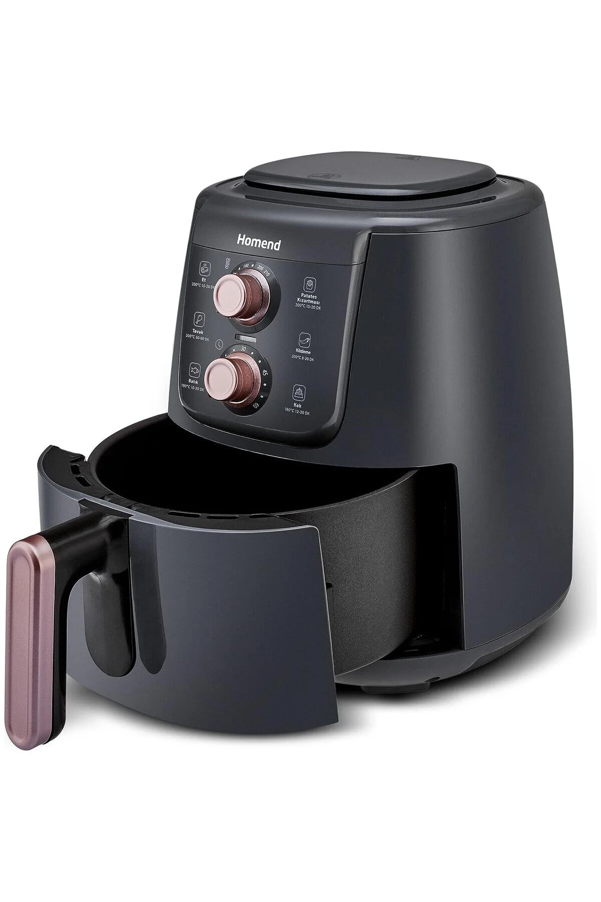 سرخ کن سیاه Airfryday 2508H 4 لیتر هوای گرم Airfryer  HOMEND
