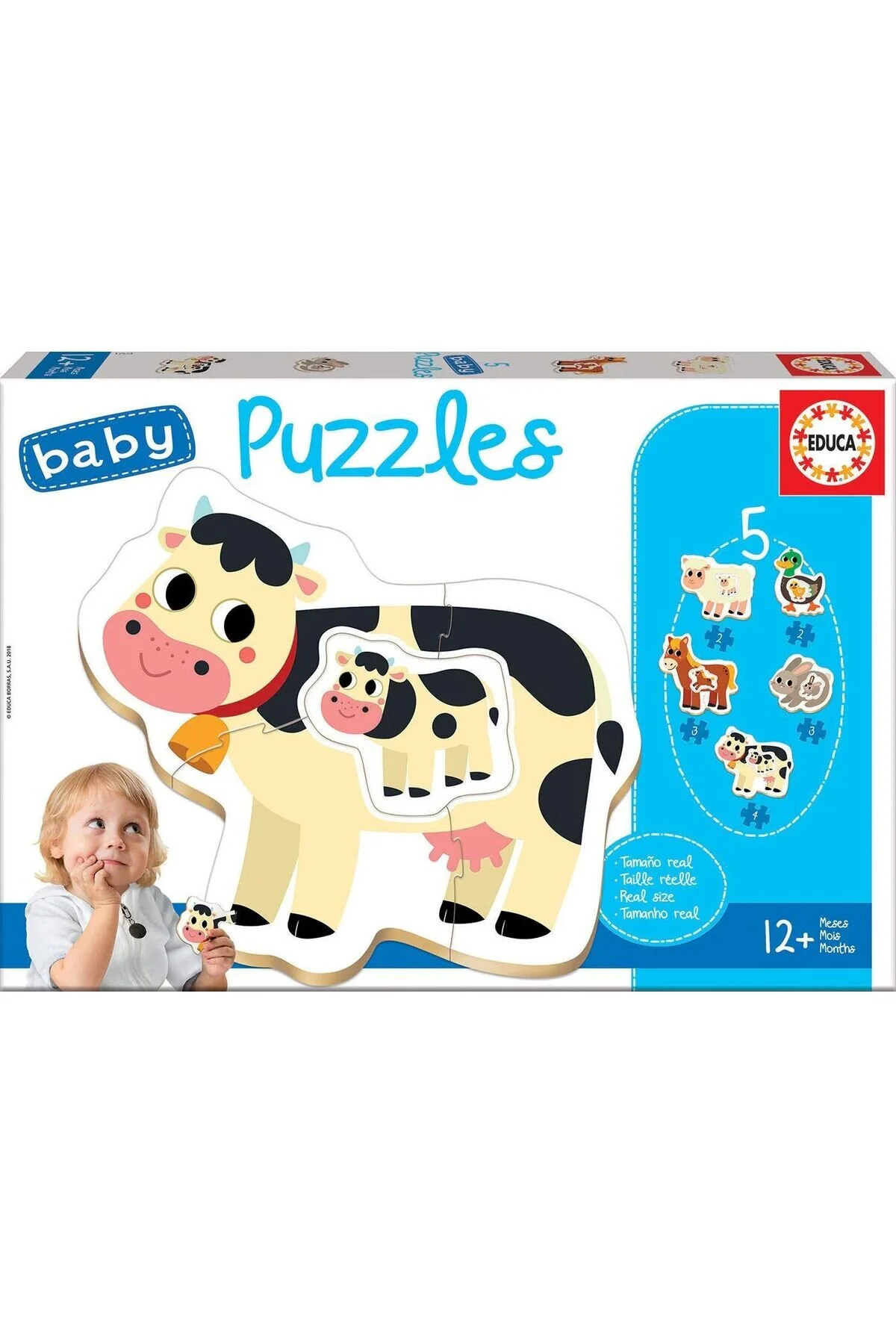 پازل کودک آموزشی EDUCA FARM ANIMALS 12 ماهگی به بالا از ترکیه Genel Markalar