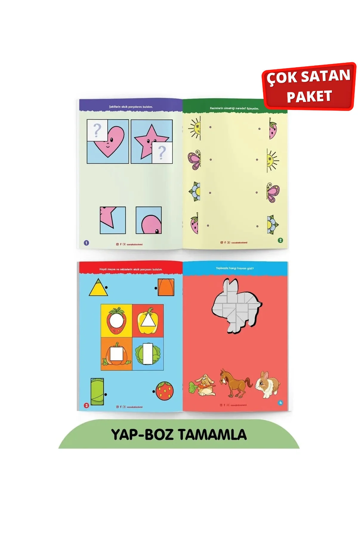 کتاب های فعالیت و آموزشی زمان صحبت با VELCARD SUMMER DELETE SERIES 1 Çocuk Akademi