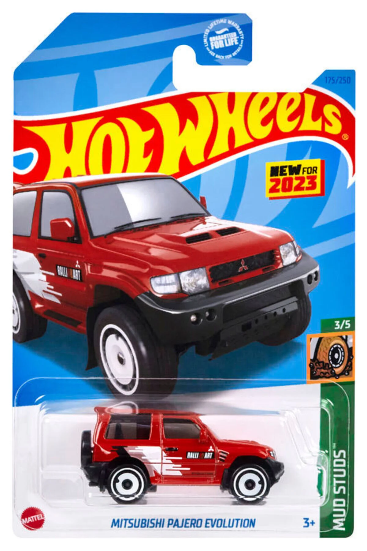 ماشین اسباب بازی SINGES MITSUBISHI PAJERO EVOLUTION HKG47 هات ویلز اورجینال HOT WHEELS