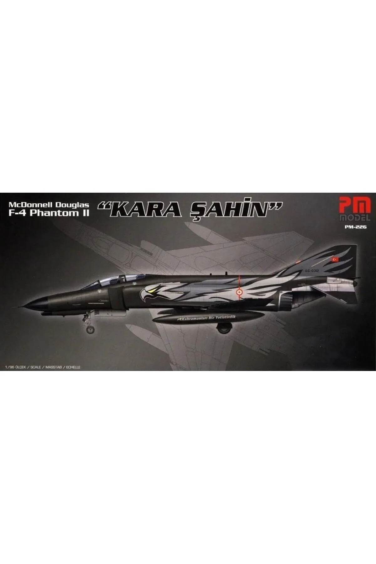 مدل خودرو کیت هواپیمای پلاستیکی جدا شده F 4 PHANTOM 2 BLACK HAWK از ترکیه PM