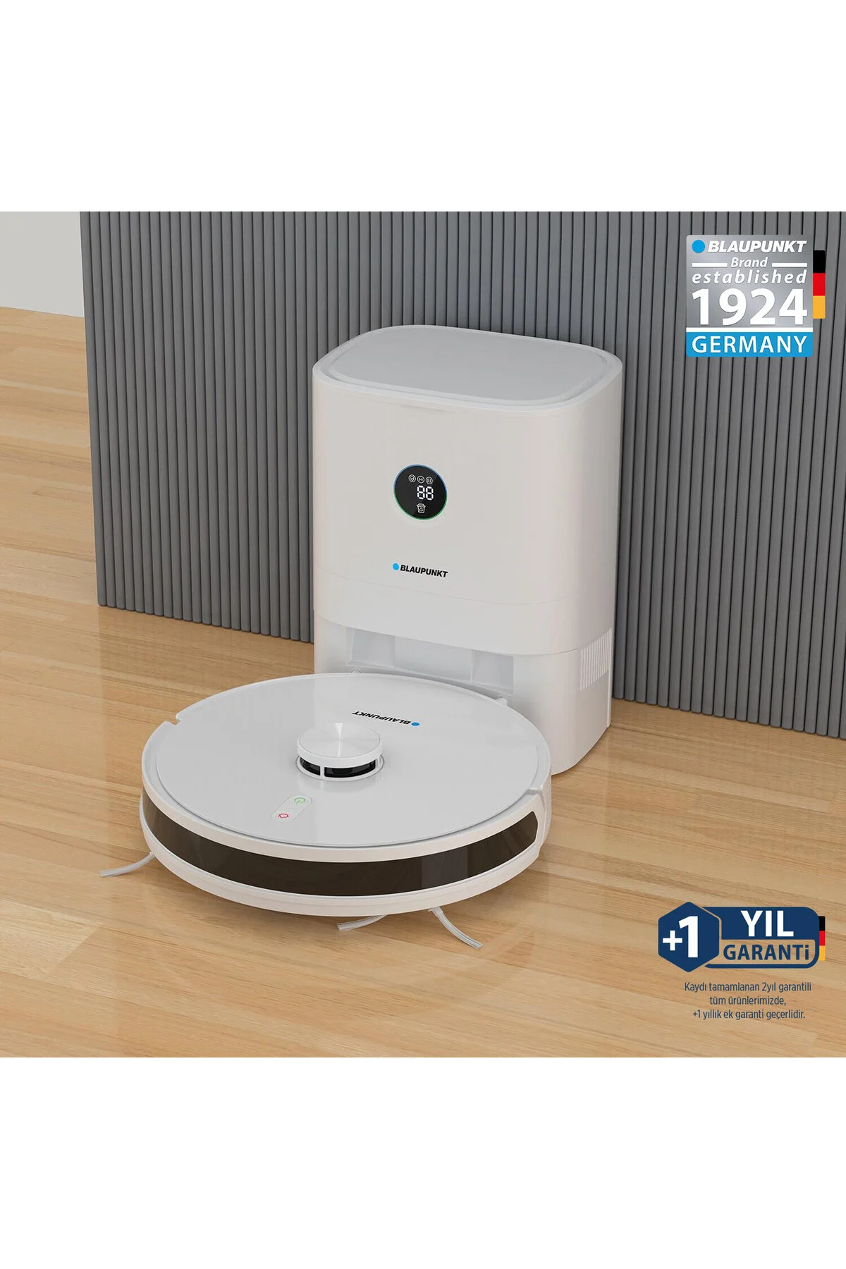 جاروبرقی رباتیک S40 Robomaster روبوراک هوشمند مدل سفید با ایستگاه تخلیه زباله