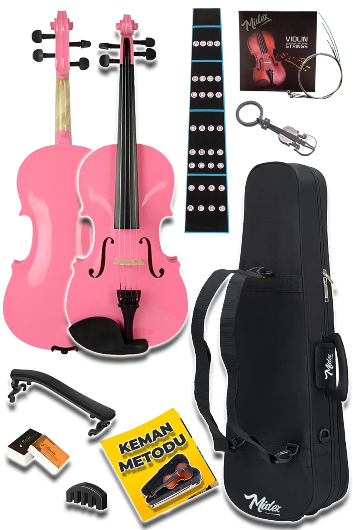 ویولن دخترانه و پسرانه بچگانه HGA24PINK TYS PINK 1 2 کودکان برای 8 10 سال Midex