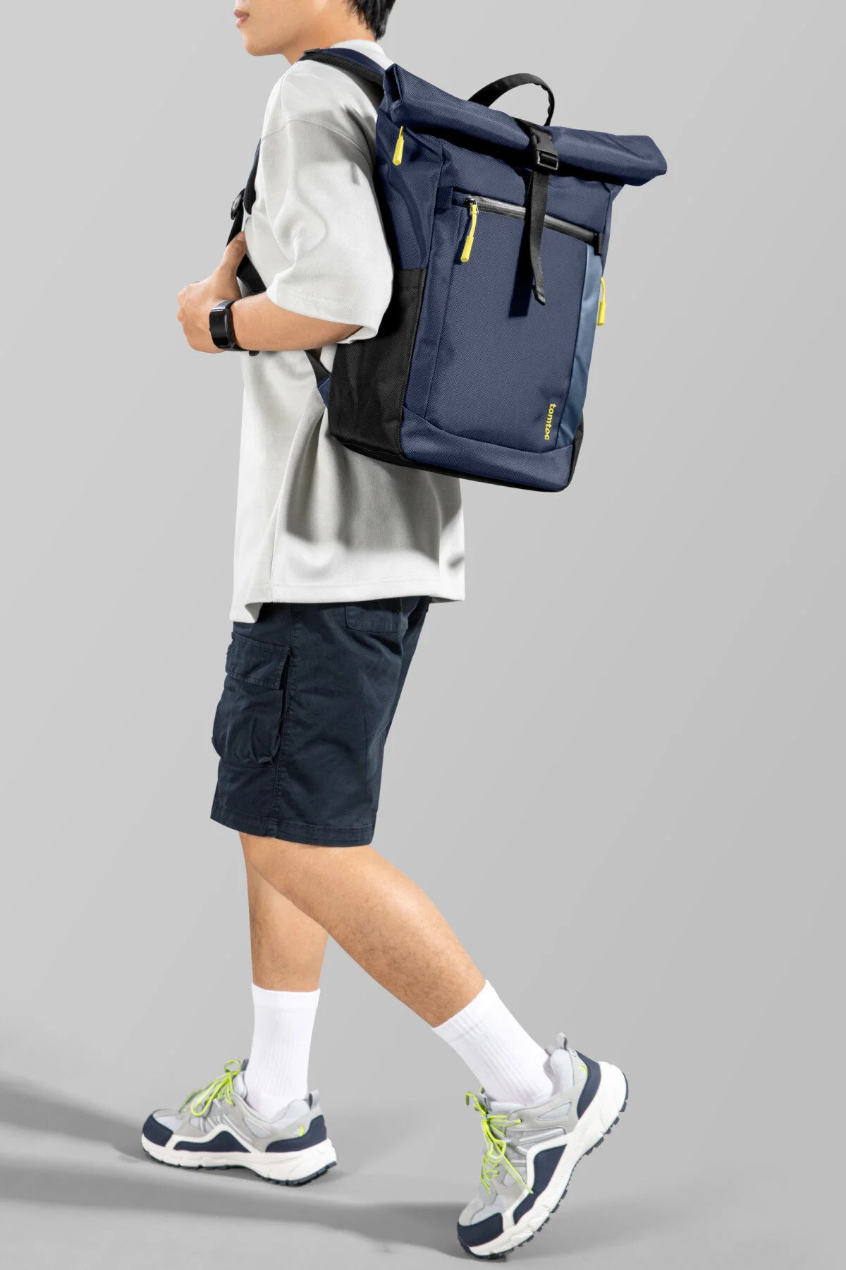 کیف نوت بوک آبی T61 15.6 INC 17 23L لپ تاپ NAVY Tomtoc