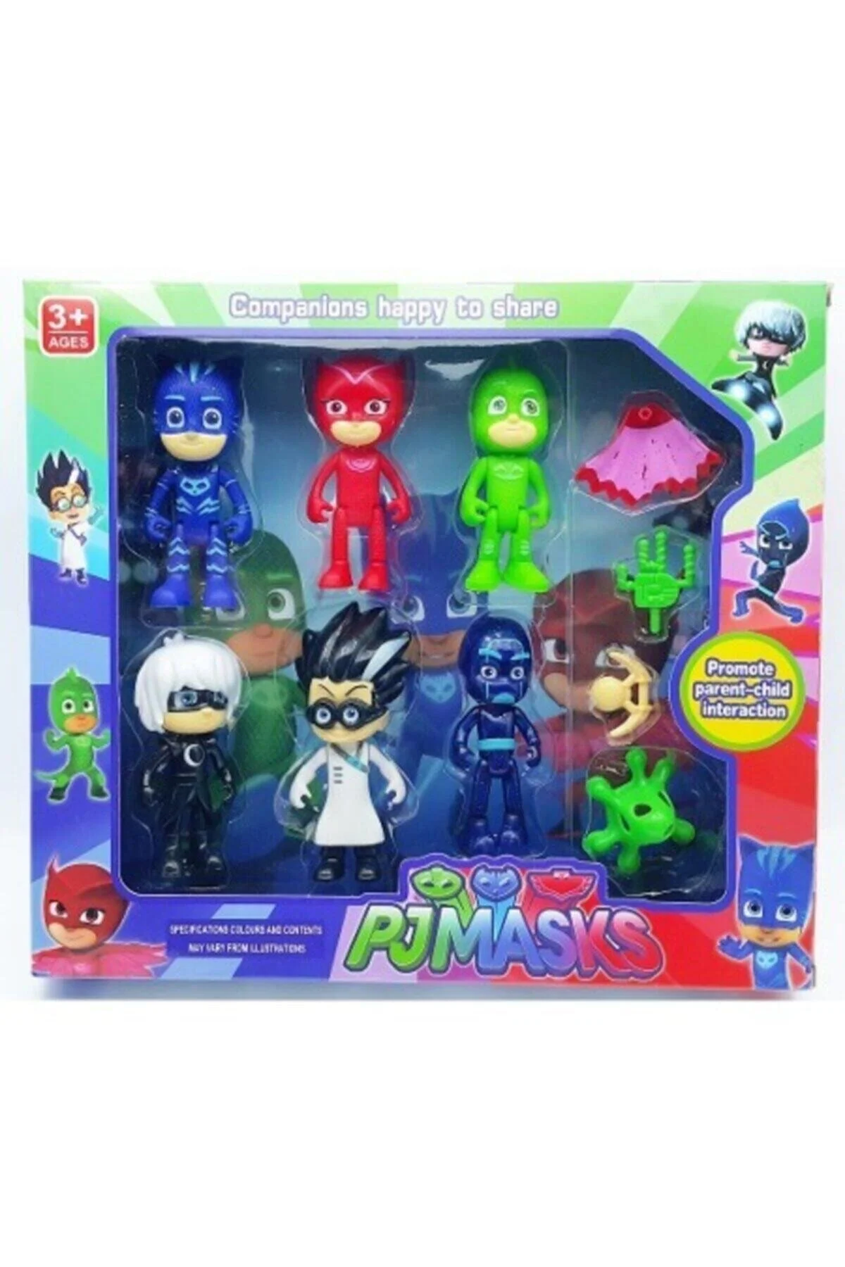 اسباب بازی های فیگور دیگر PIJAMASKELILER 6 PIECES OWLETTE CATBOY GEKKO MOONGRIL ROMEO FIGUR TOY Genel Markalar