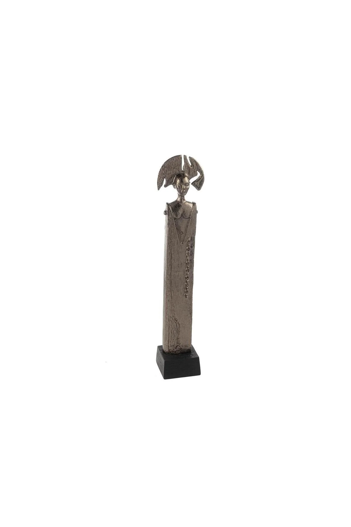 اشیاء دکوراتیو و مجسمه شیء دکوراسیون نقره ای باستانی 10X10X61CM Mikasa Moor