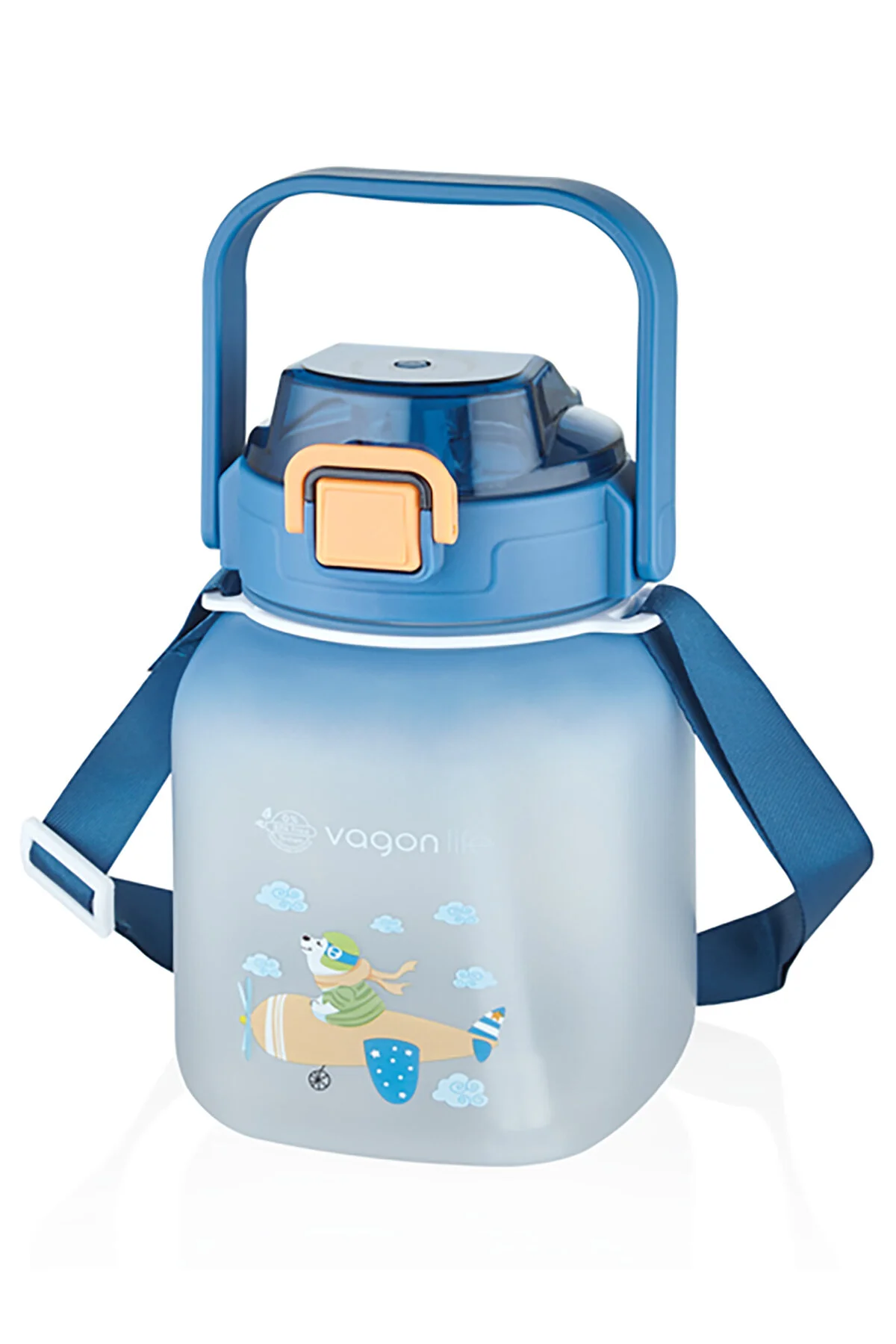 قمقمه و فلاسک چند رنگ Wagon Life طرح دار Tritan Matara Blue 1100 ML VGN2275T Vagonlife