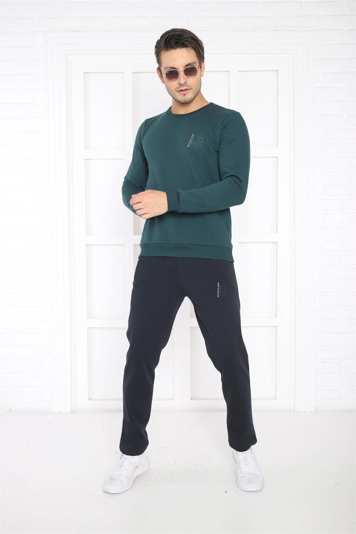 ست گرمکن ورزشی مردانه 3 سبز WILL BREATH SLIMFIT SWEAT TROUGHTS TEAM SUPTSUIT 3078 Escetic