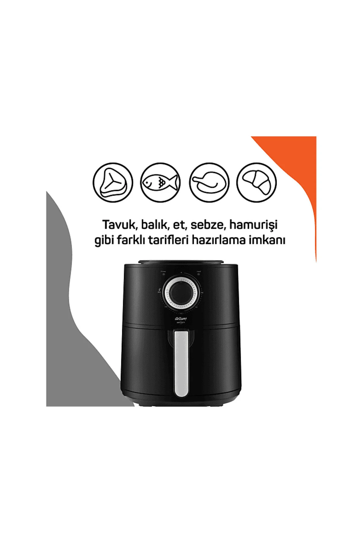 سایر لوازم خانگی هوشمند AR2062 G AIRTASTY AIR FRYER FARER HOT SILVER Arzum