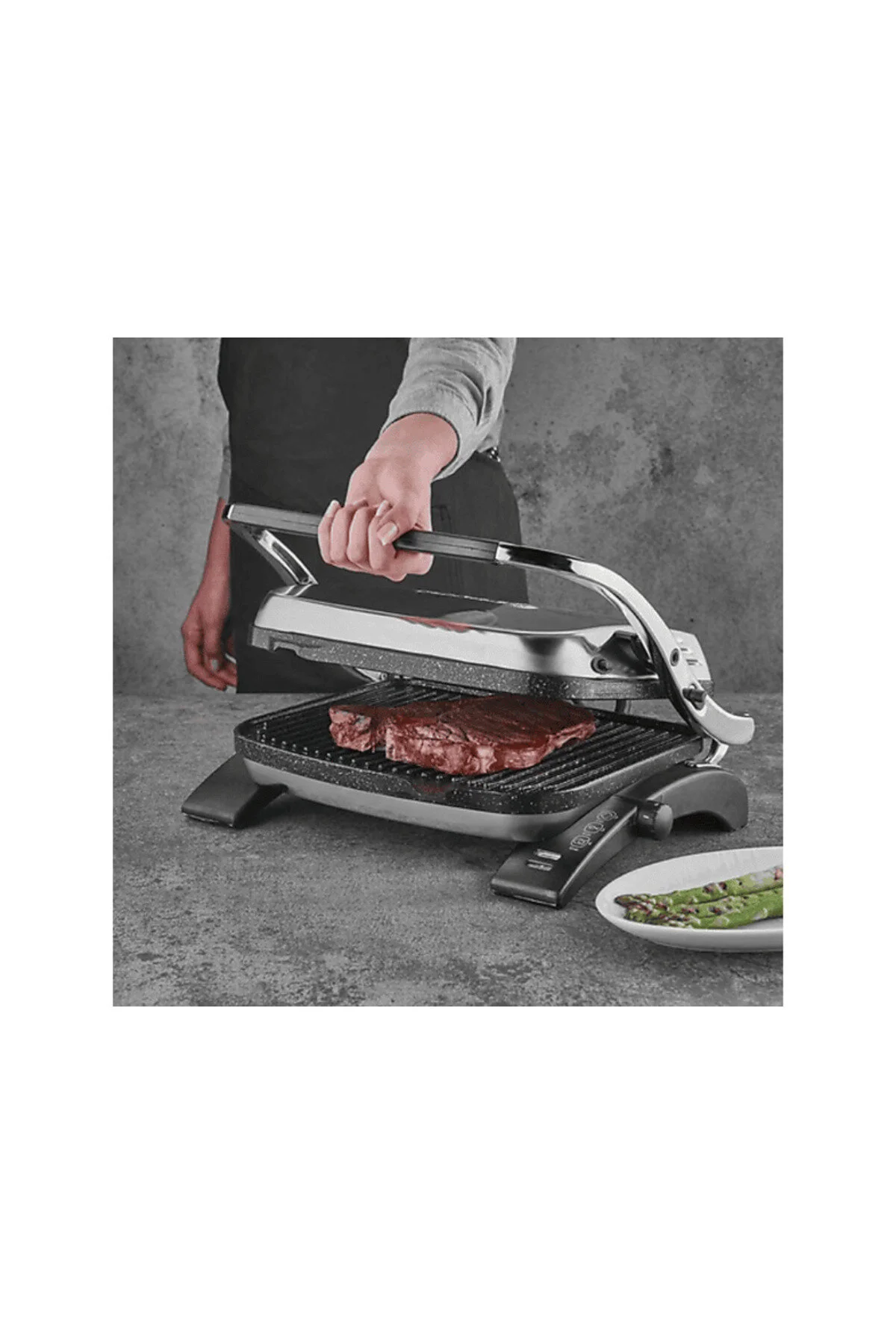 سایر لوازم خانگی هوشمند A328 05 دستگاه نان تست و کباب TOSTKOLIC INOX سیاه گرانیت KORKMAZ