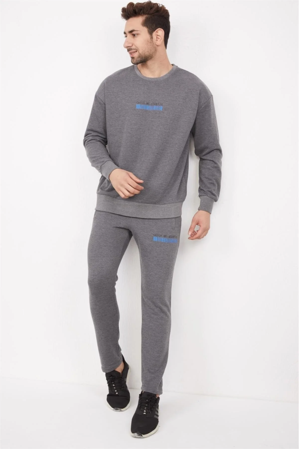 ست گرمکن ورزشی مردانه 3 لباس عروس عروسکی GRAY Escetic