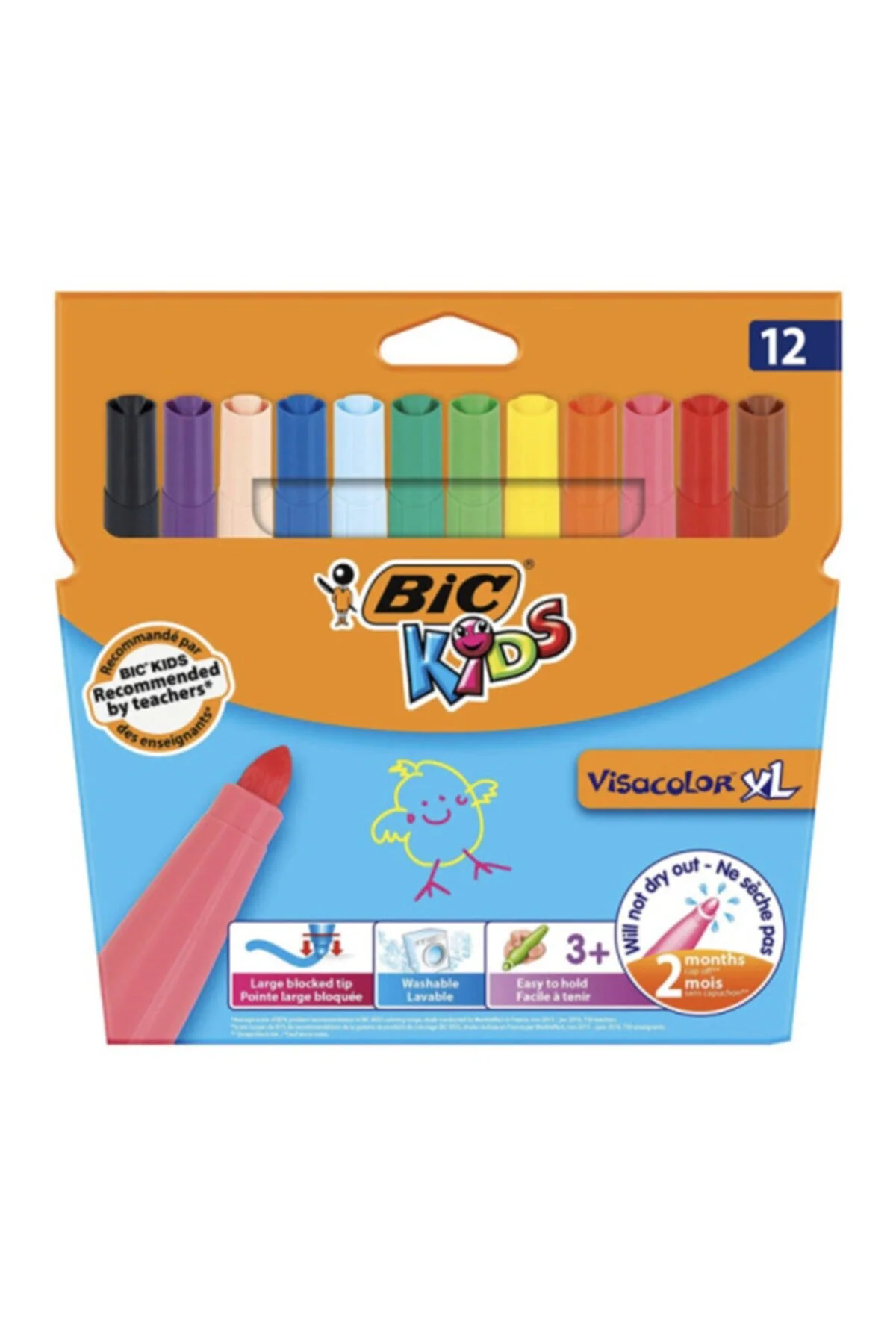 کاغذ و قلم هنری KIDS XL 12 FELL PEN بیک Bic