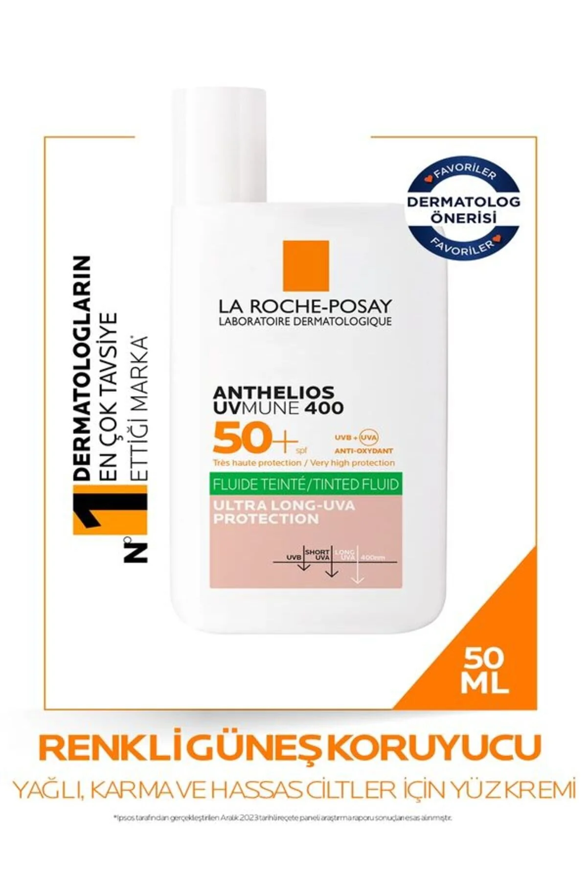 La Roche Posay کرم ضد آفتاب صورت با کنترل چربی لا روش پوزی آنتلیوس 50 میلی لیتر