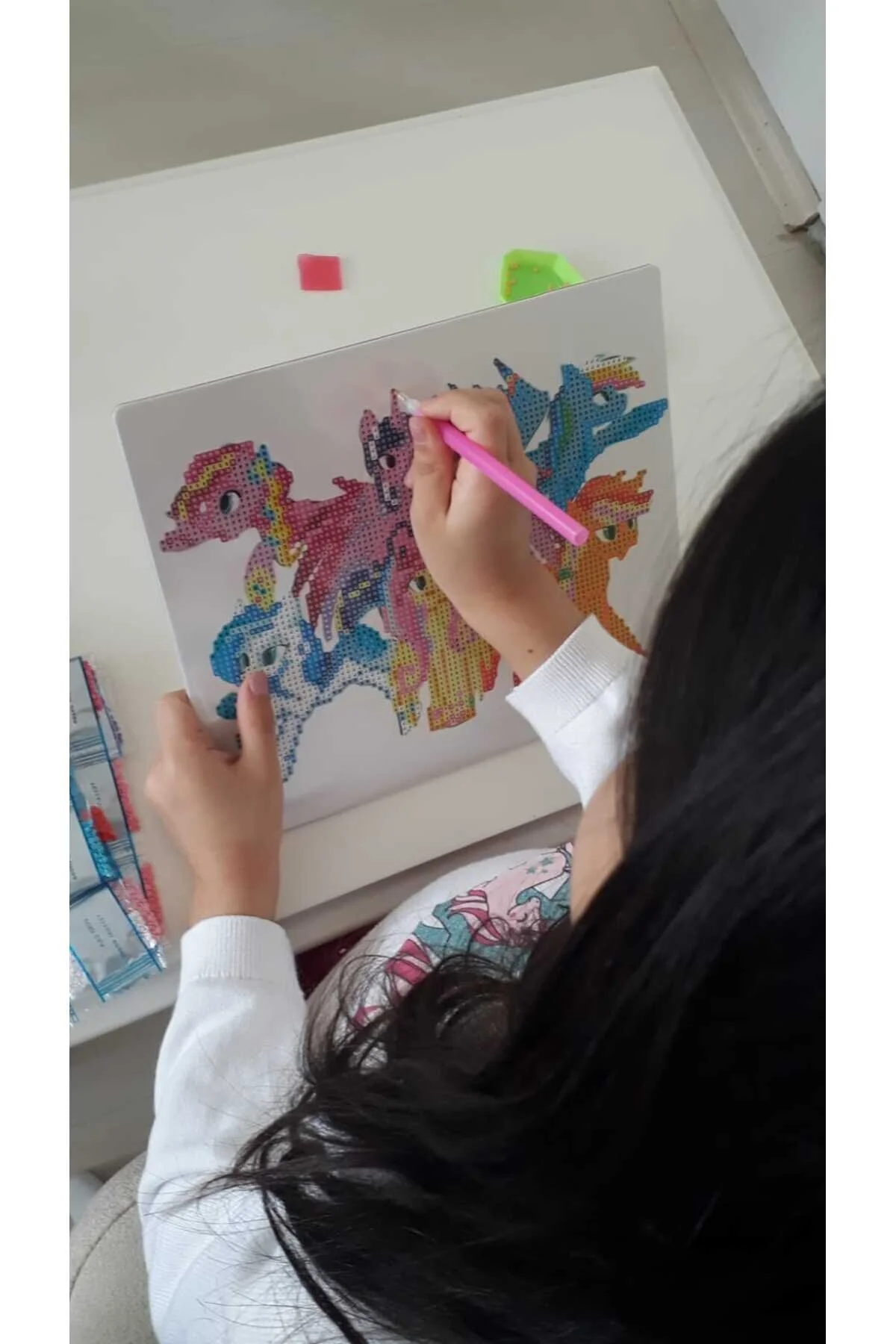 پازل موزاییک سنگ مهره الماس نقاشی مخروطی تابلو ست 21×25 برای کودکان از ترکیه MENTAŞ