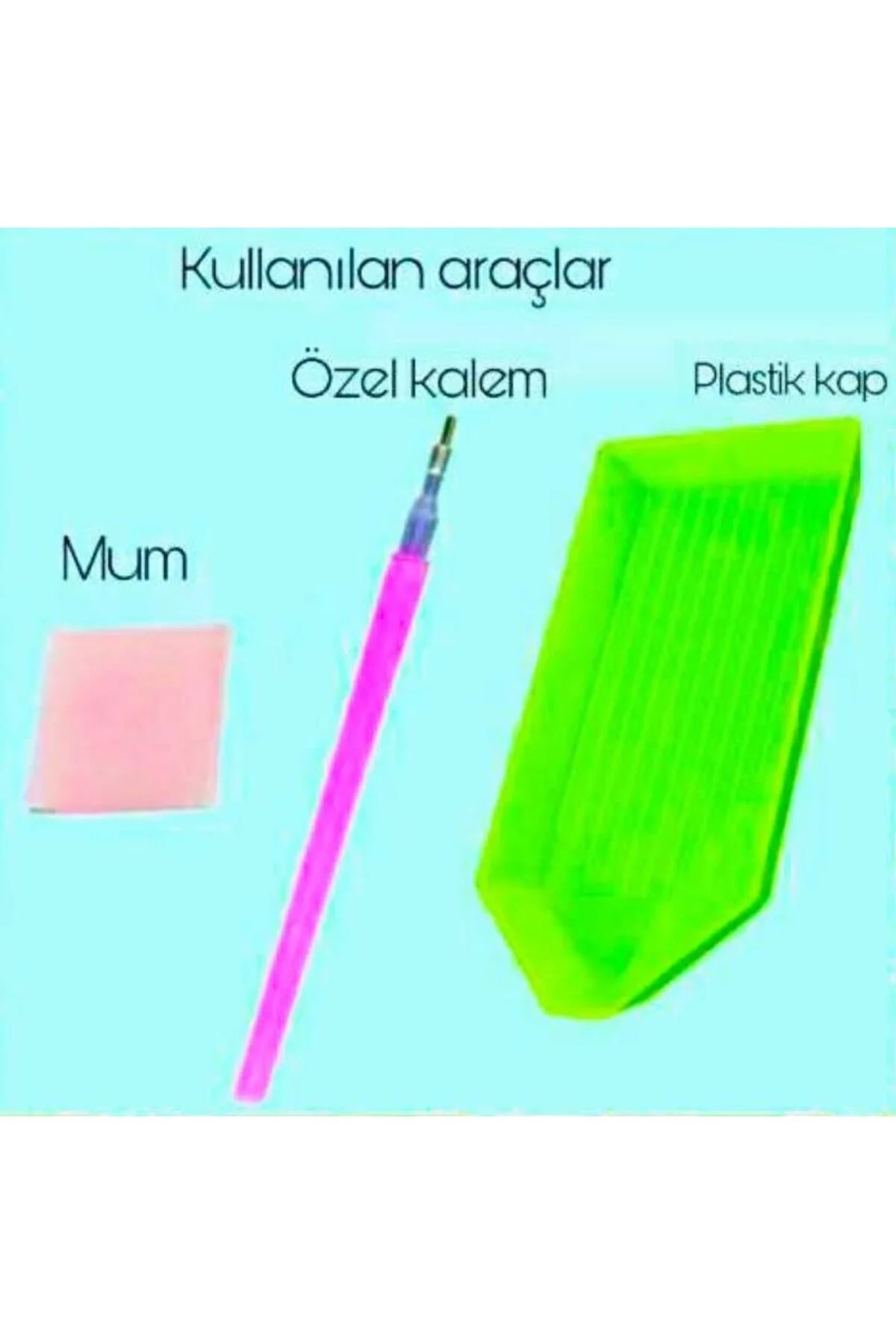 پازل موزاییک سنگ مهره الماس نقاشی مخروطی تابلو ست 21×25 برای کودکان از ترکیه MENTAŞ