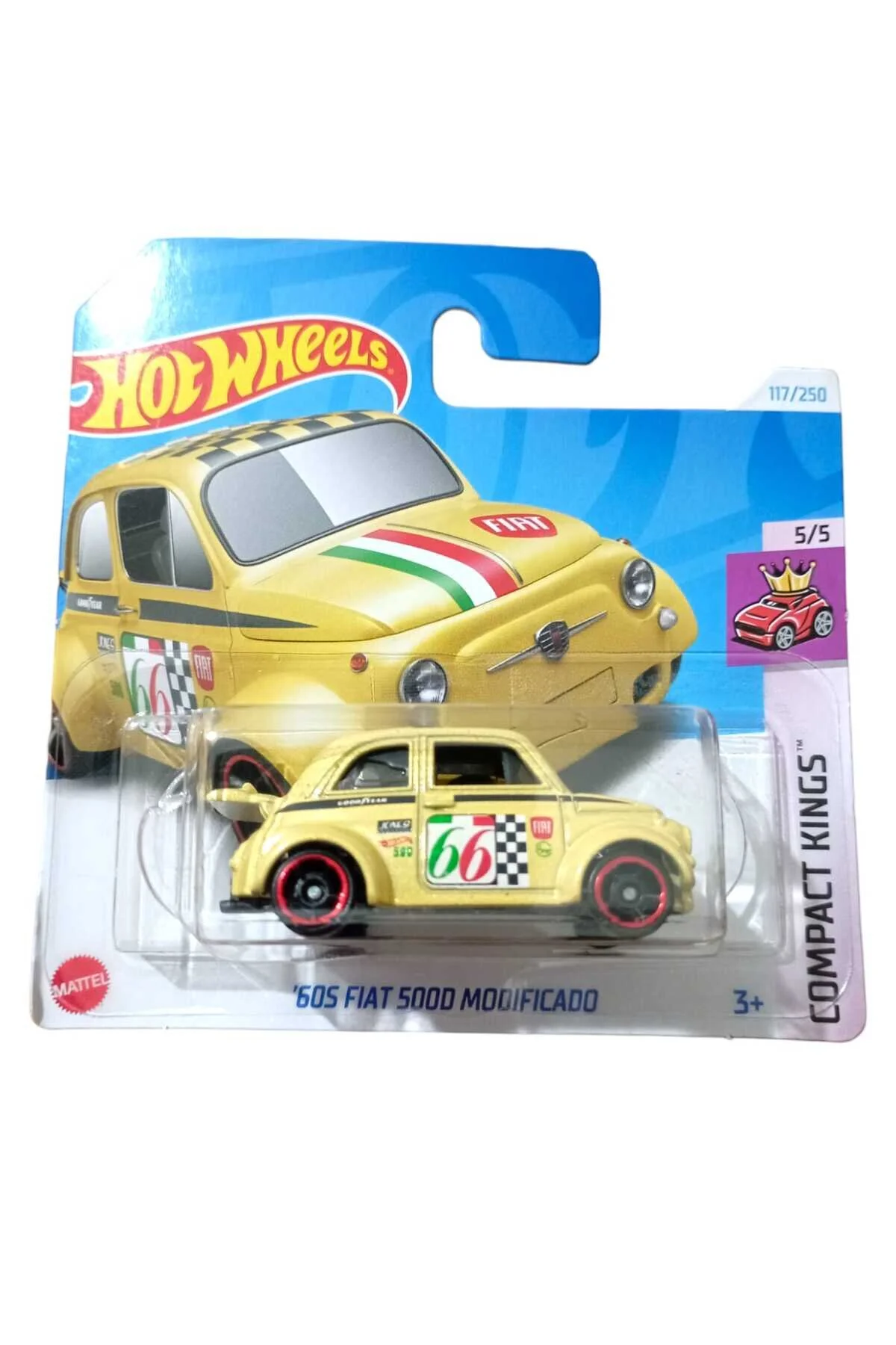 ماشین اسباب بازی 60S FIAT 500D MODIFICADO SINGLE CARS 2024 سری HOT WHEELS Y058 هات ویلز اورجینال HOT WHEELS