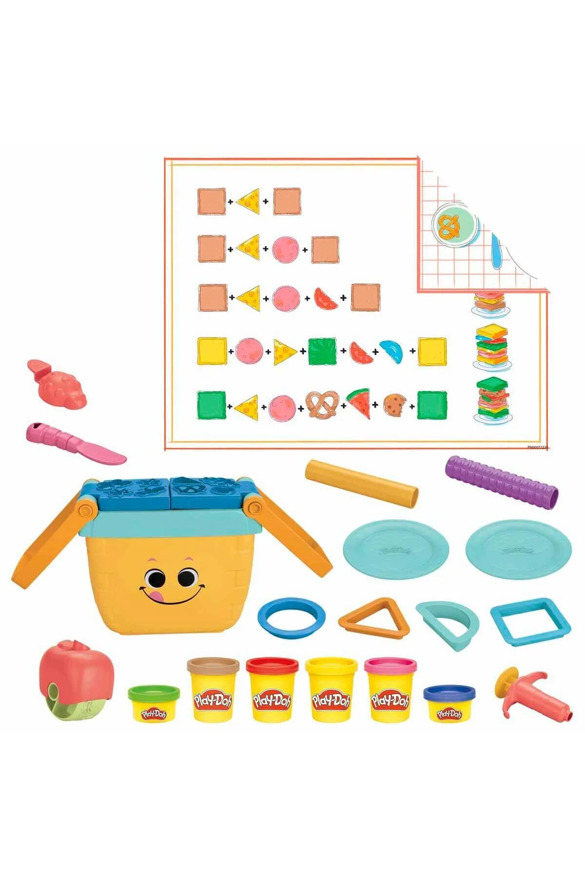 خمیر بازی URG ISB01 F6916 PLAY DOH شکل پیک نیک شروع مجموعه +3 سن تجارت Hasbro