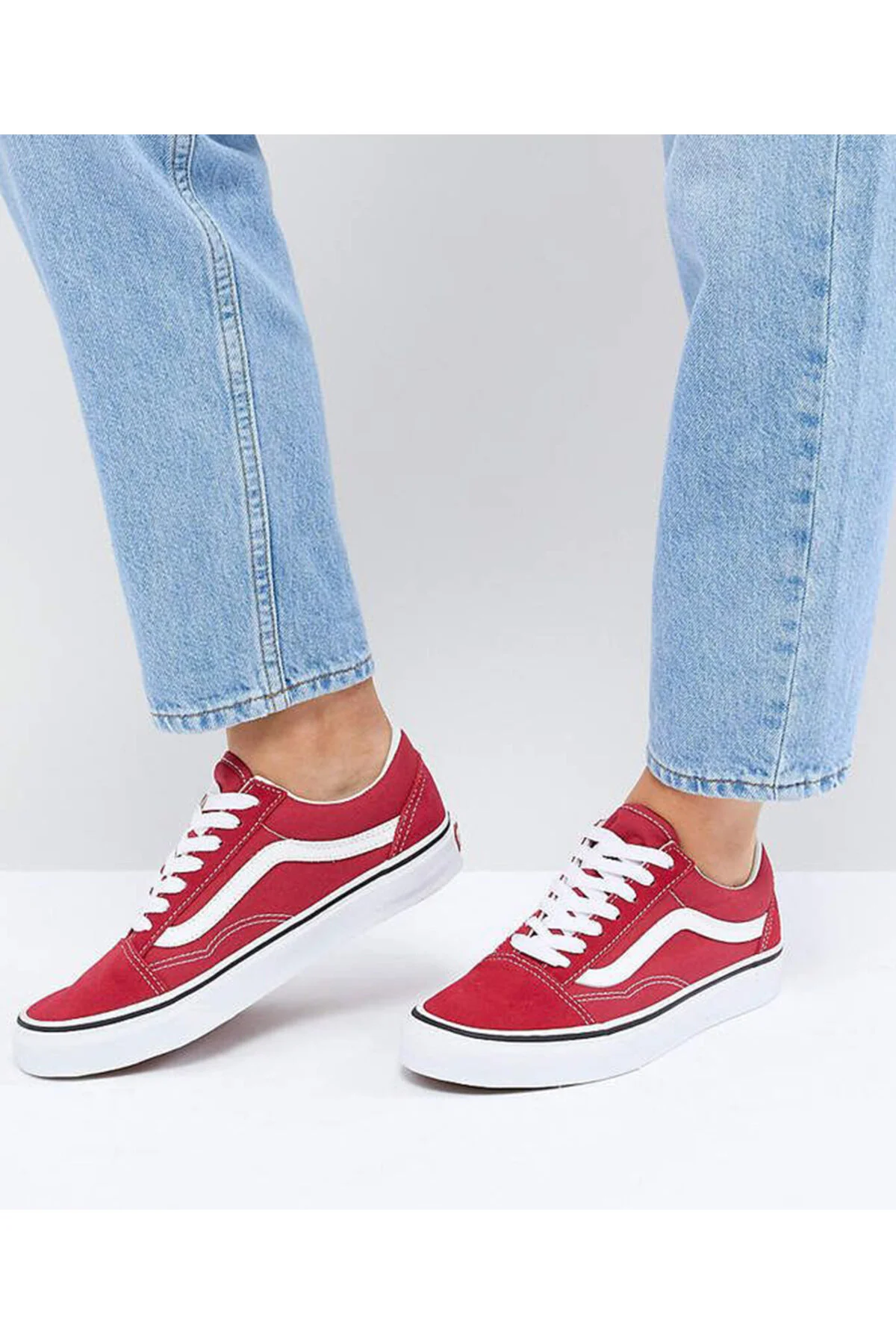 کفش روزمره Old Skool برند Vans مدل Sneaker رنگ قرمز Vans