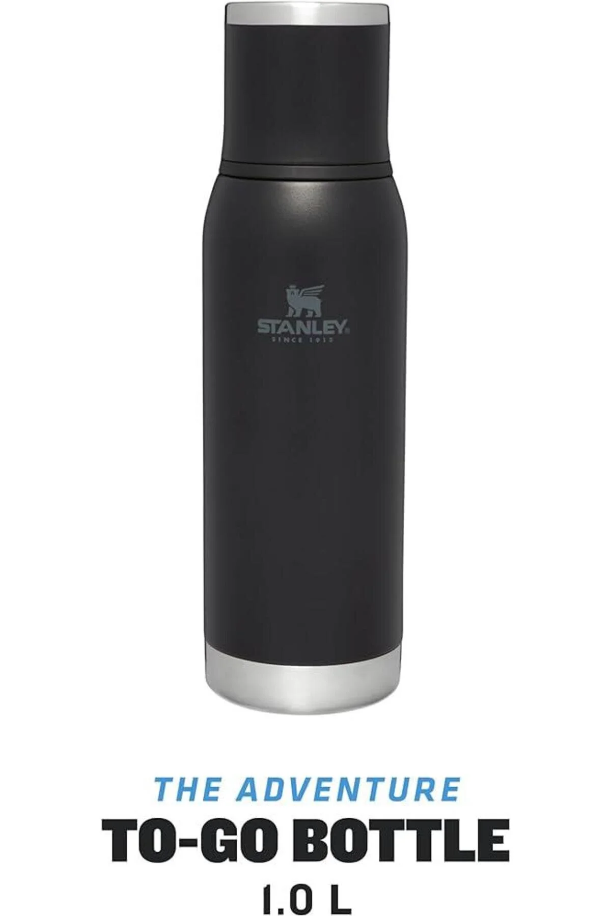 قمقمه کمپ بطری سیاه ماجراجویی به GO مشکی 1.0 LT Stanley