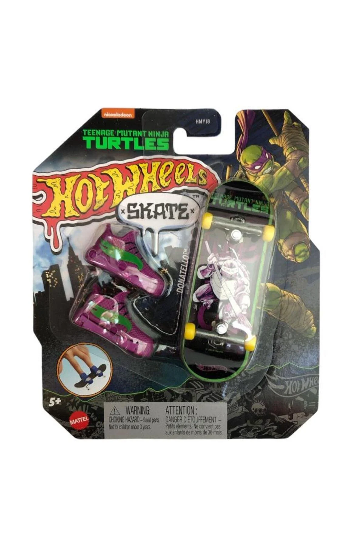 اسباب بازی های فیگور دیگر اسکیت برد انگشتی DONATELLO HMY18 HVK35 محصول دارای مجوز از ترکیه HOT WHEELS