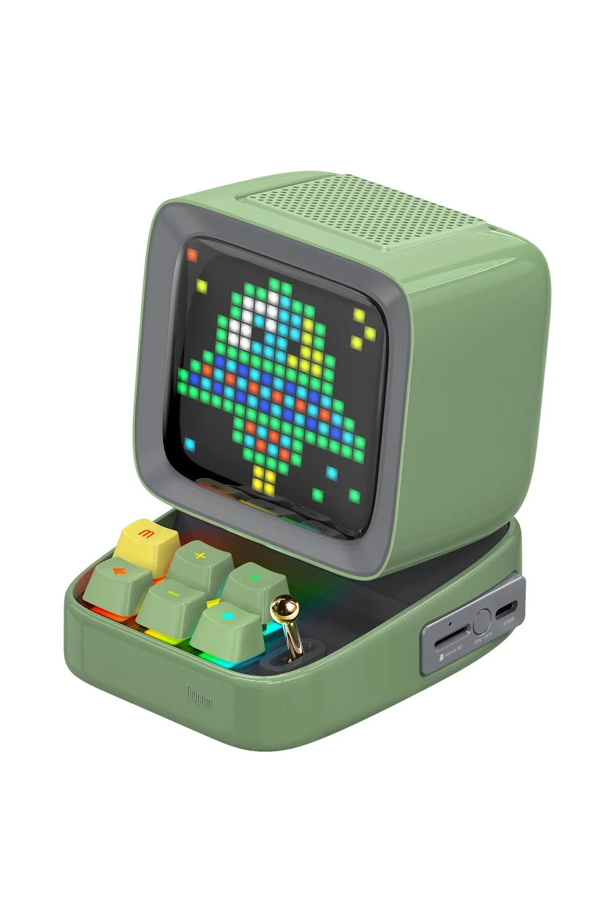 بلندگوی بلوتوث DITOO PLUS GREEN PIXEL LED APPLICATION بلندگو هوشمند کنترل شده Divoom