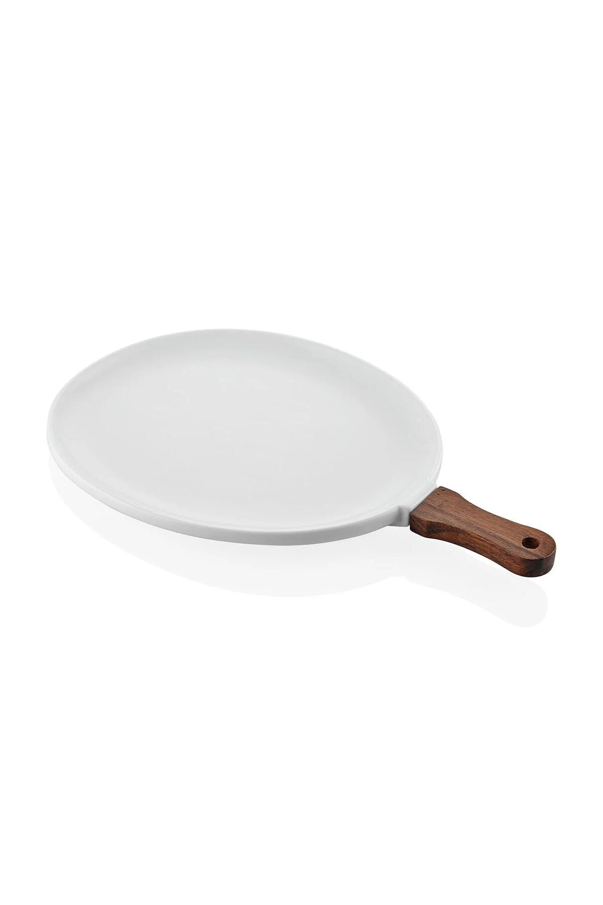 بشقاب سفید سرویس چینی چوبی 40X26 سانتی متر  The Mia