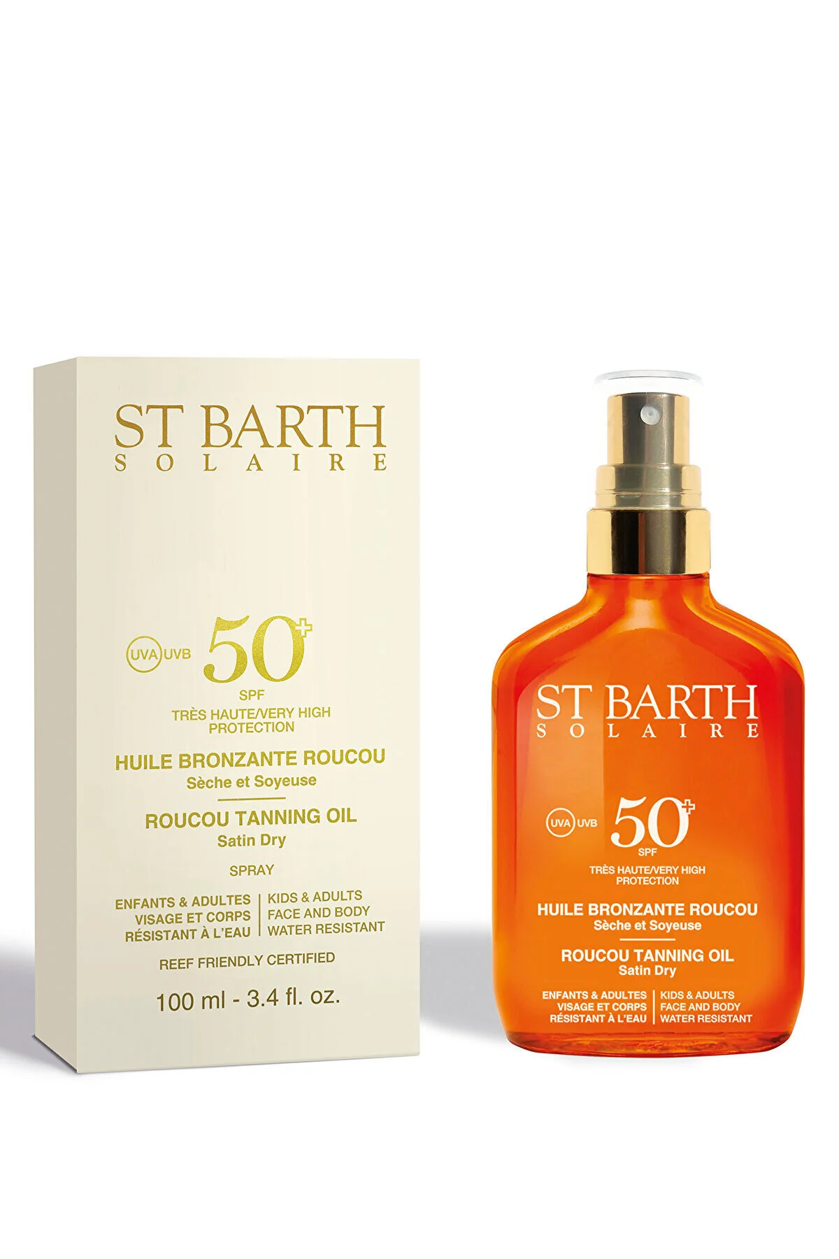 برنزه کننده روغن ROUCOU SPF 50 بسیار زیاد بهار 100 میل Ligne St. Barth