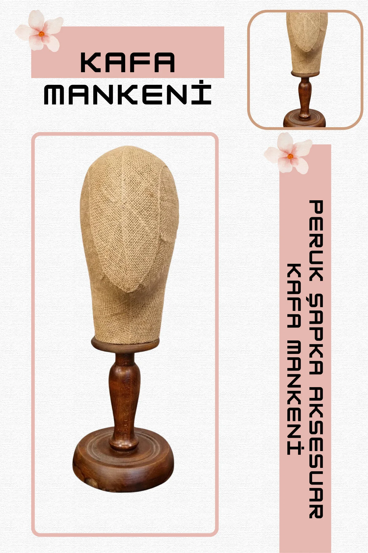 فیگور مانکن سر پوشیده از پارچه زنانه با پایه چوبی Manken İstanbul