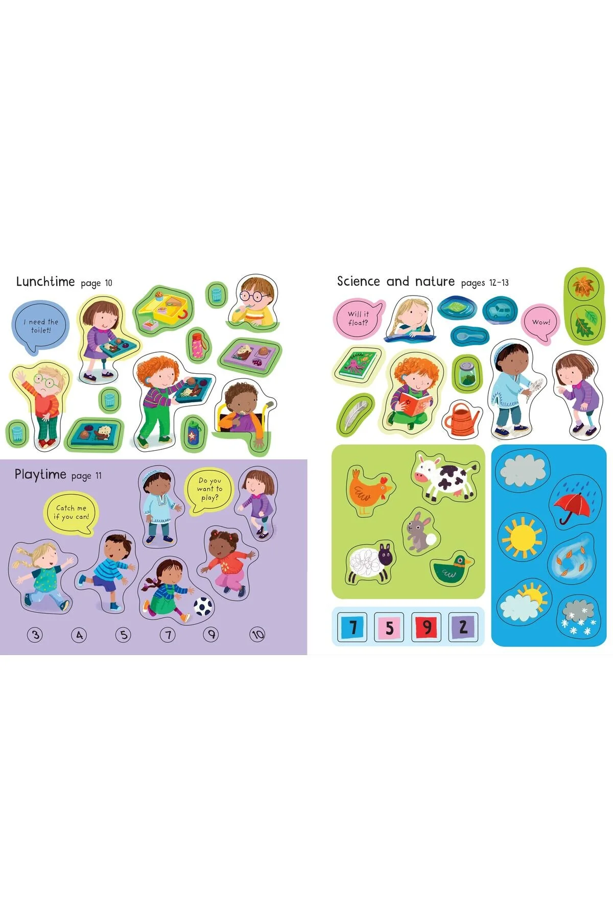 کتاب های کودک به زبان خارجی اولین برچسب شروع مدرسه Usborne
