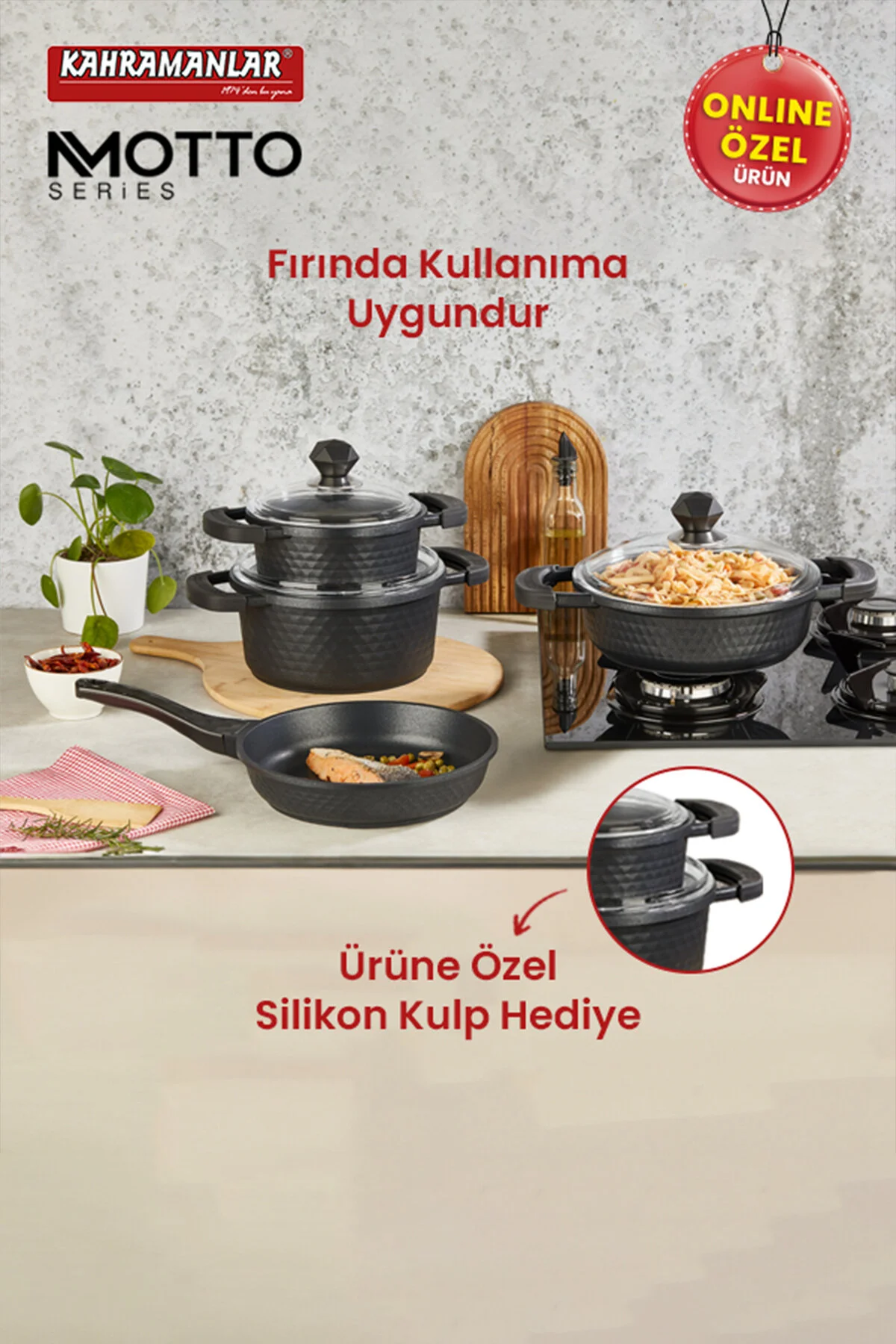 قابلمه مجموعه وسایل آشپزی ریخته گری 7 قطعه PRIME Kahramanlar