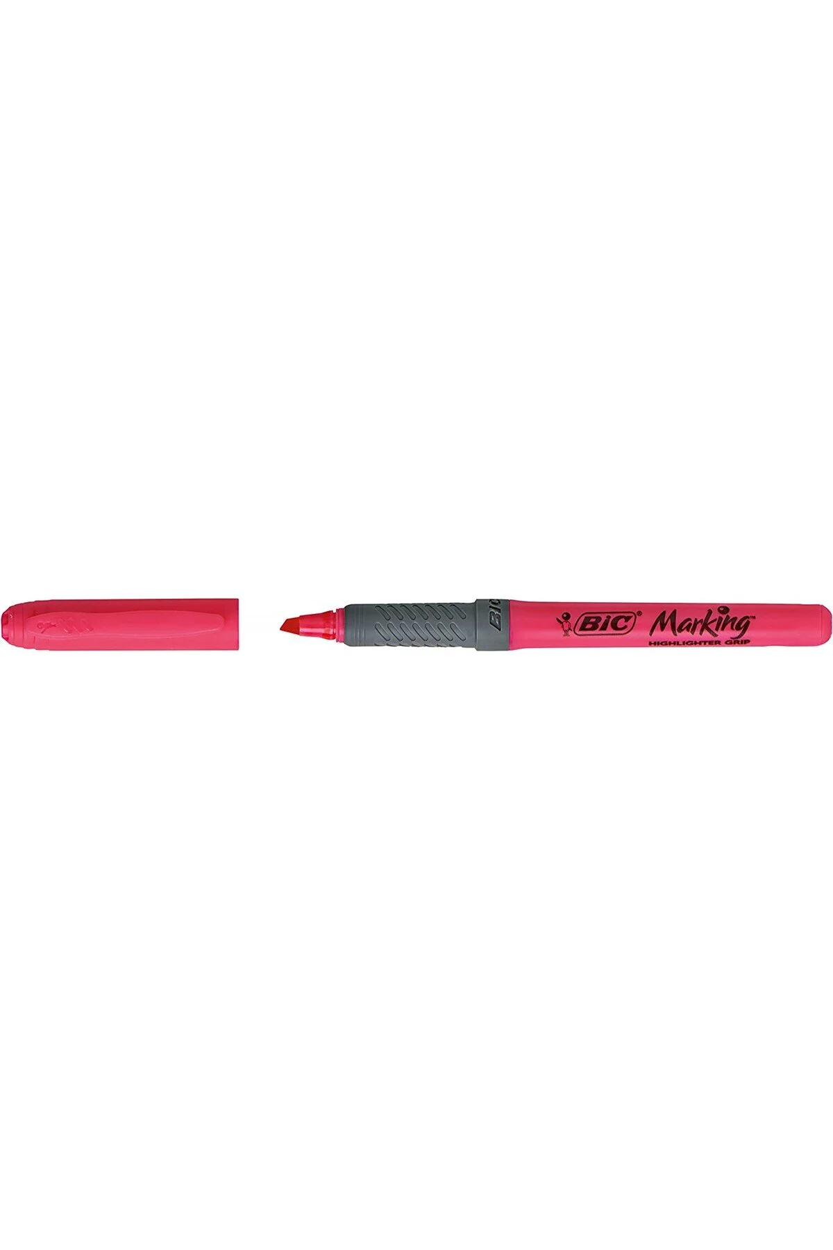 ماژیک هایلایت بنفش مردانه و زنانه مارک فسفر در حال جریان قلم نئونی صورتی بیک Bic