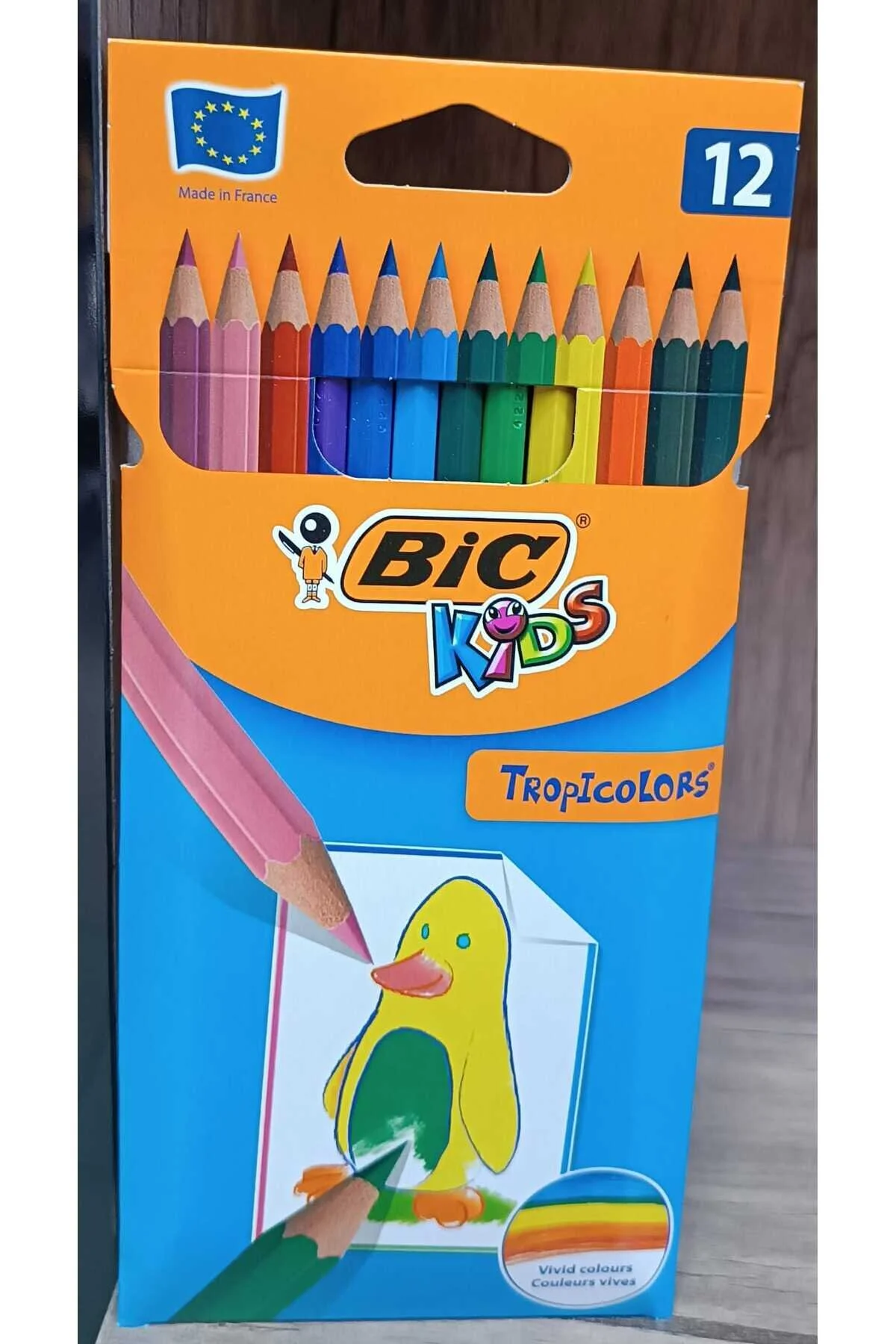 مداد رنگی چند رنگ 12 خشک و بچه ها بیک Bic