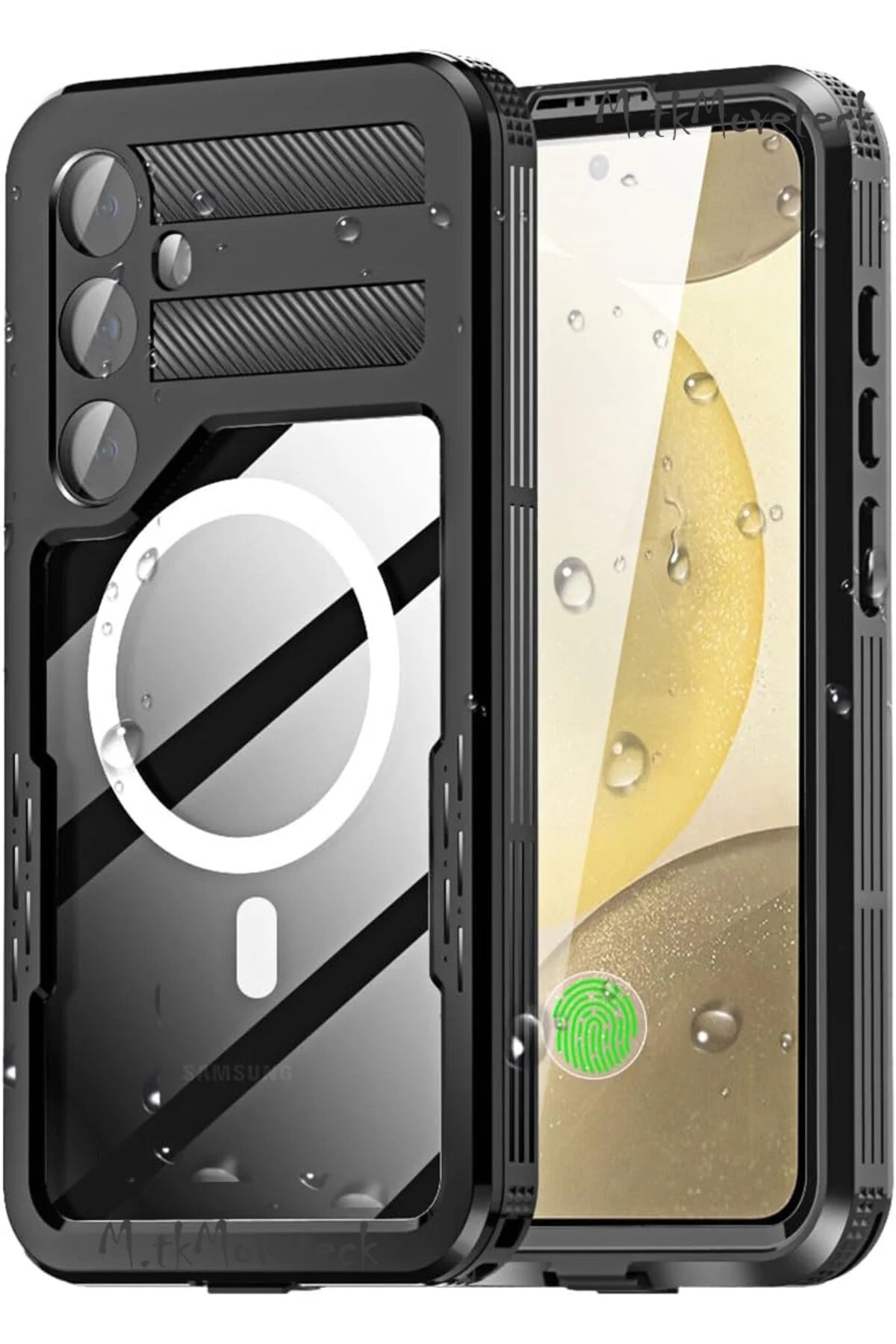 کاور و قاب سامسونگ GALAXY S24 PLUS CASE 360 ​​درجه آب سفالی پودر ضد زره پوش m.tk moveteck