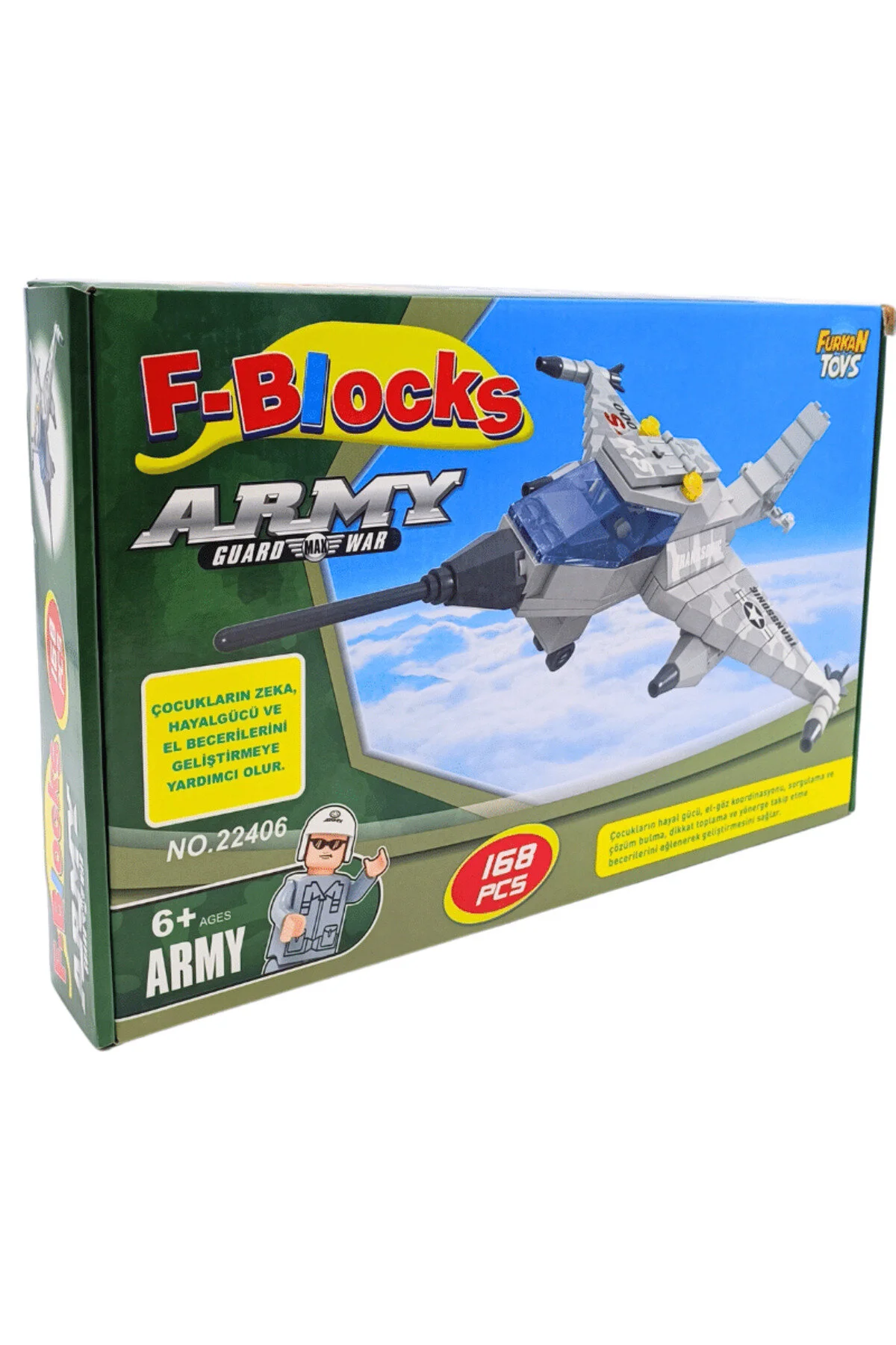 لگو و اسباب بازی های ساخت محور F BLOCKS SOLDIER SERIES WARPLANE LEGO 168 PIECES FR38132 از ترکیه Furkan Toys