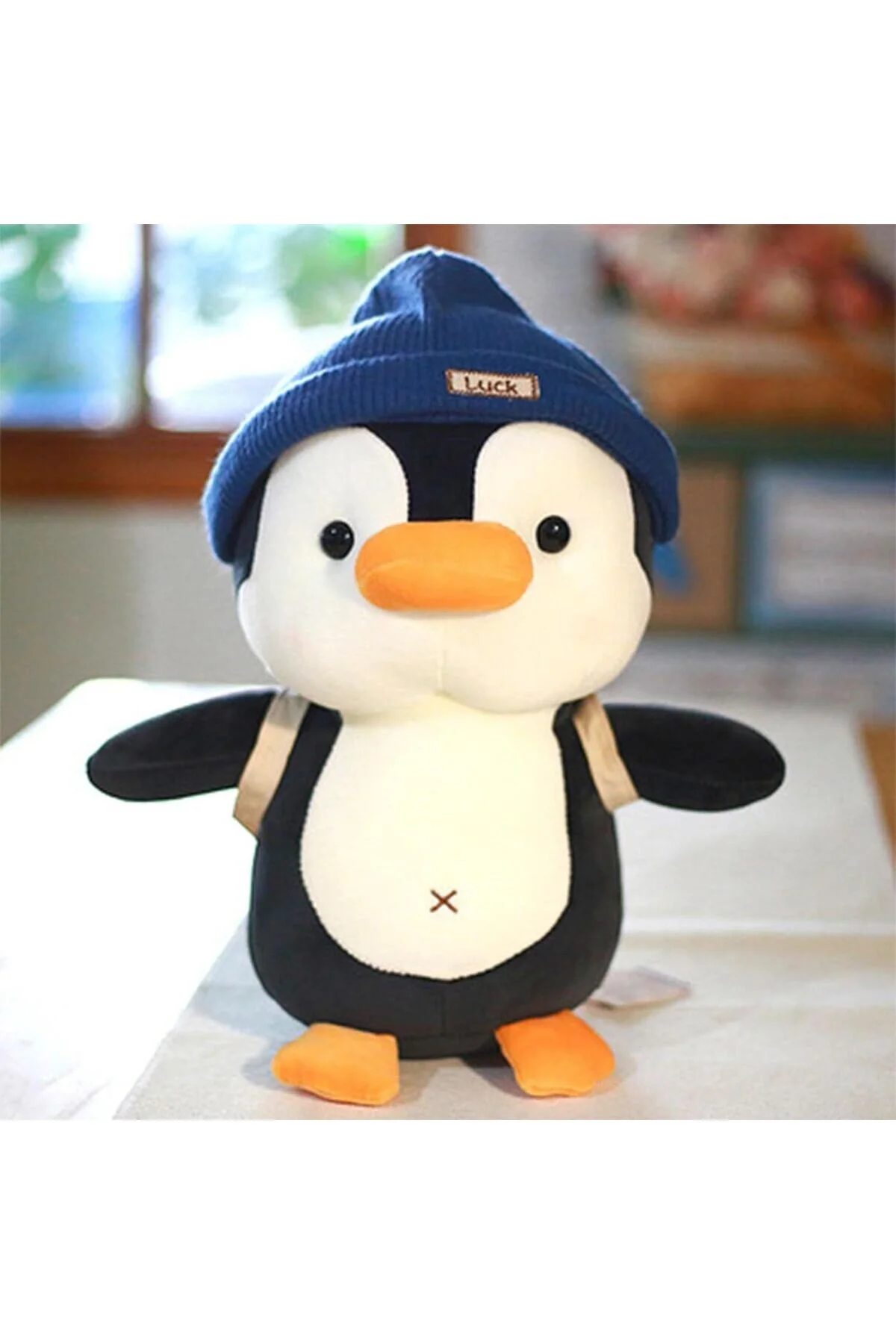 اسباب بازی های پشمی پنگوئن مخمل خواب دار 22 سانتی اصلی با کلاه Penguen