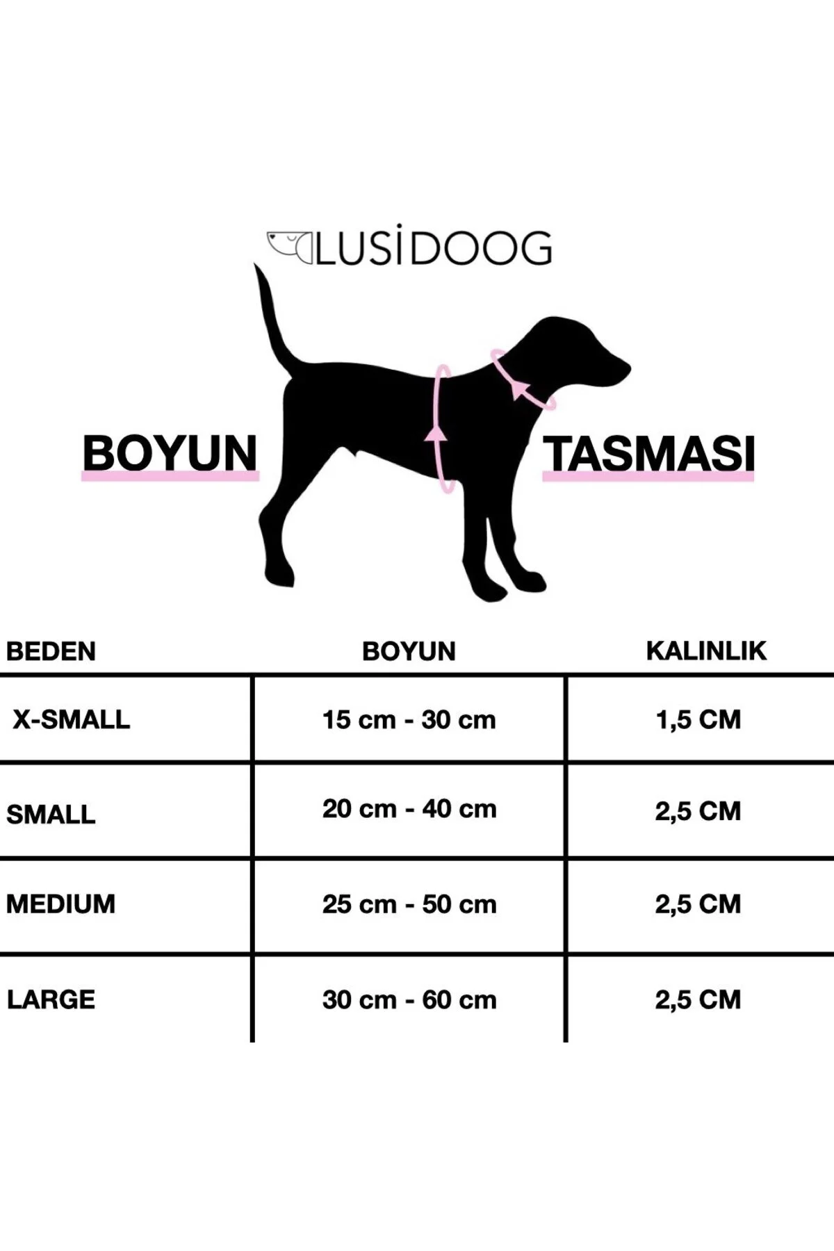 قلاده سگ صورتی پت با قلب لوسی داگ  Lusi Doog