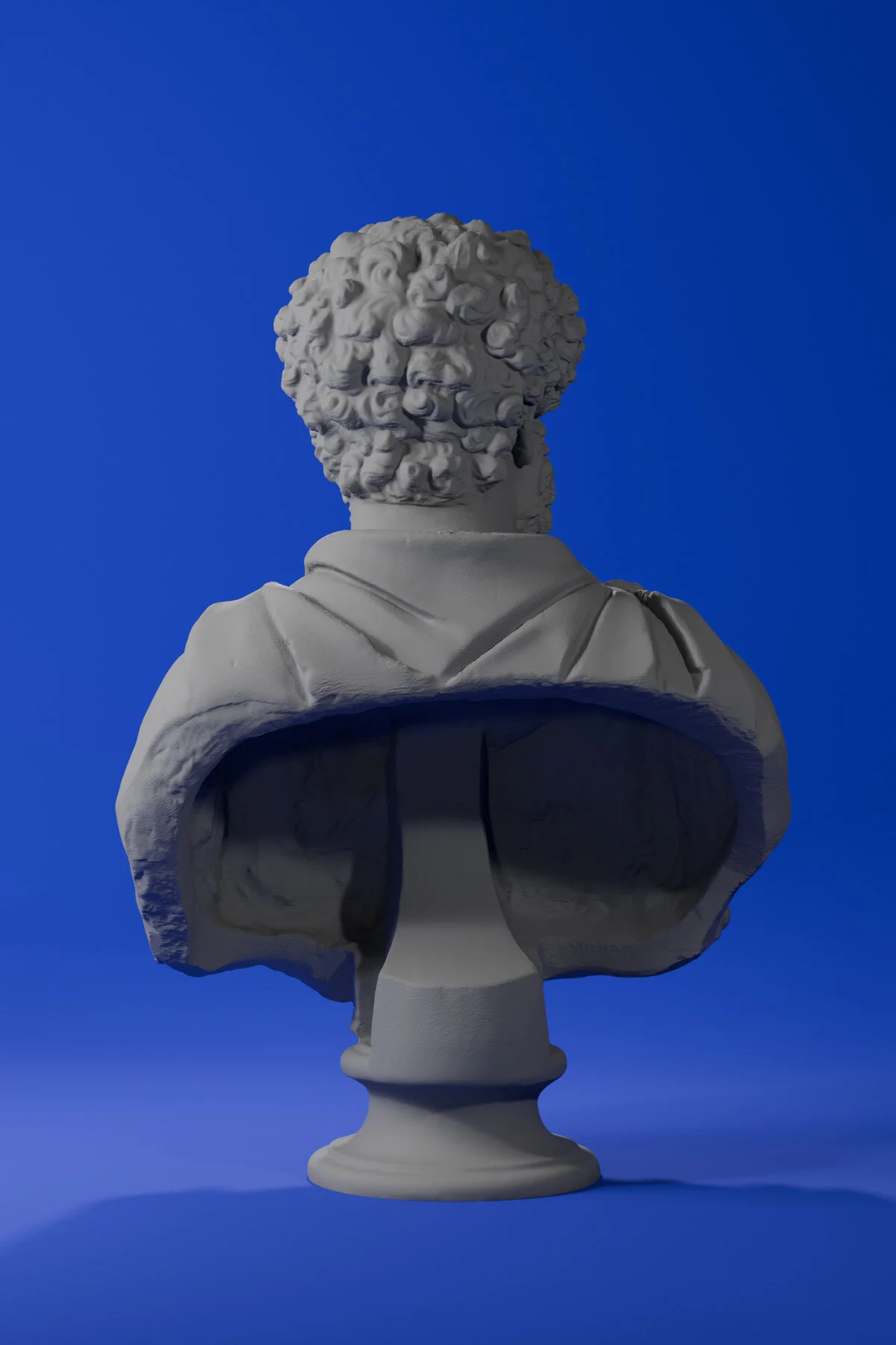 فیگور اندازه کوچک 10 سانتی متر مجسمه نیم تنه تزئینی 'SEPTIMIUS SEVERUS' خاکستری رنگ سایز از ترکیه Cuboid 3D