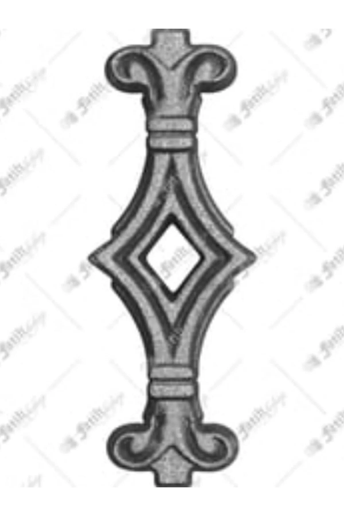 حفاظت فضای باز 10 قطعه بالکن تاتو متوسط ​​آهن فرفورژه و نرده دیواری Fatih
