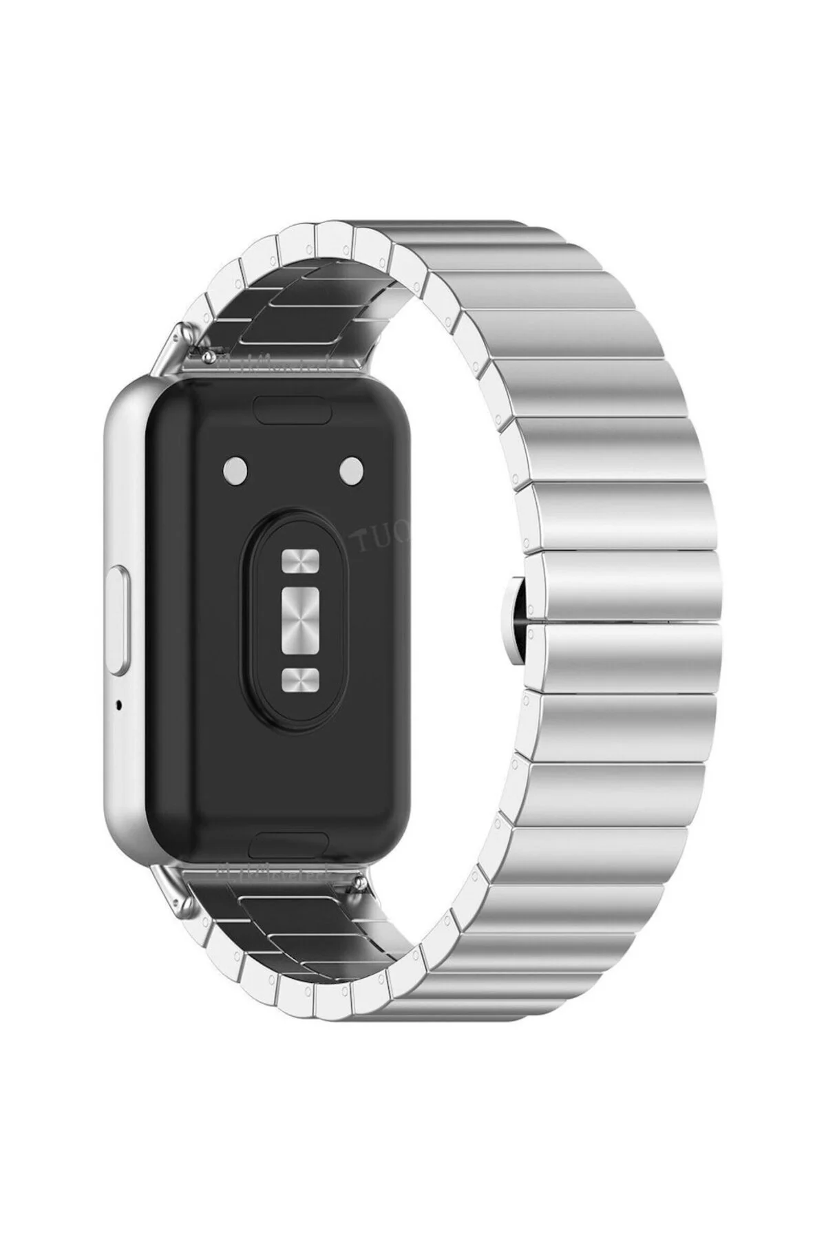 بند ساعت هوشمند سامسونگ GALAXY FIT 3 سیم فلزی استیل ضدزنگ پرمیمر گیره آبی ناف تاشو m.tk moveteck