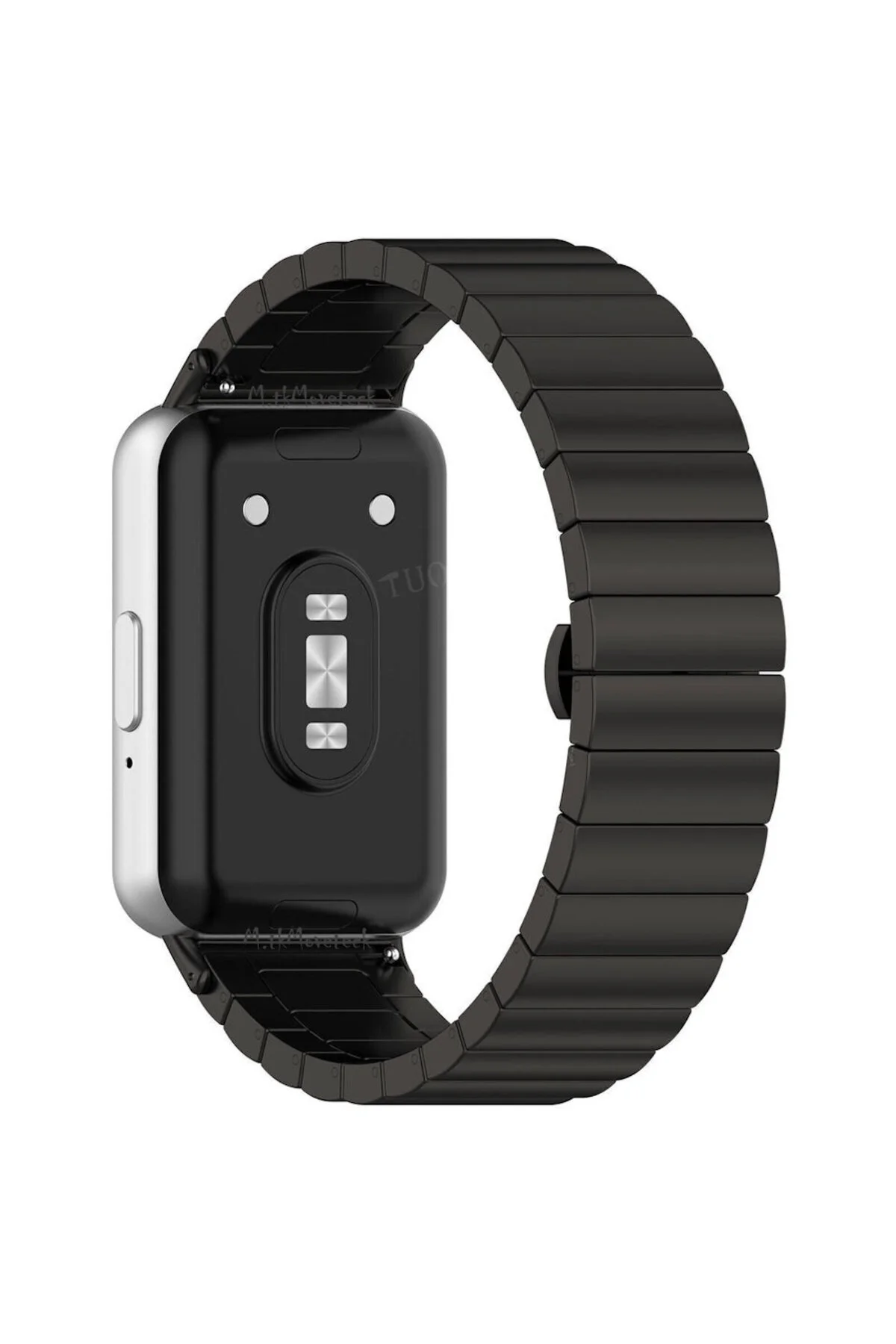 بند ساعت هوشمند سامسونگ GALAXY FIT 3 سیم فلزی استیل ضدزنگ پرمیمر گیره آبی ناف تاشو m.tk moveteck